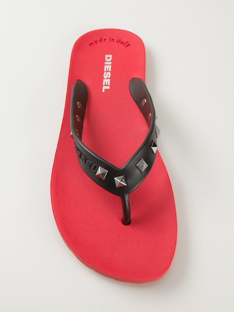 Lyst - DIESEL Splish Flip-Flops in Black for Men