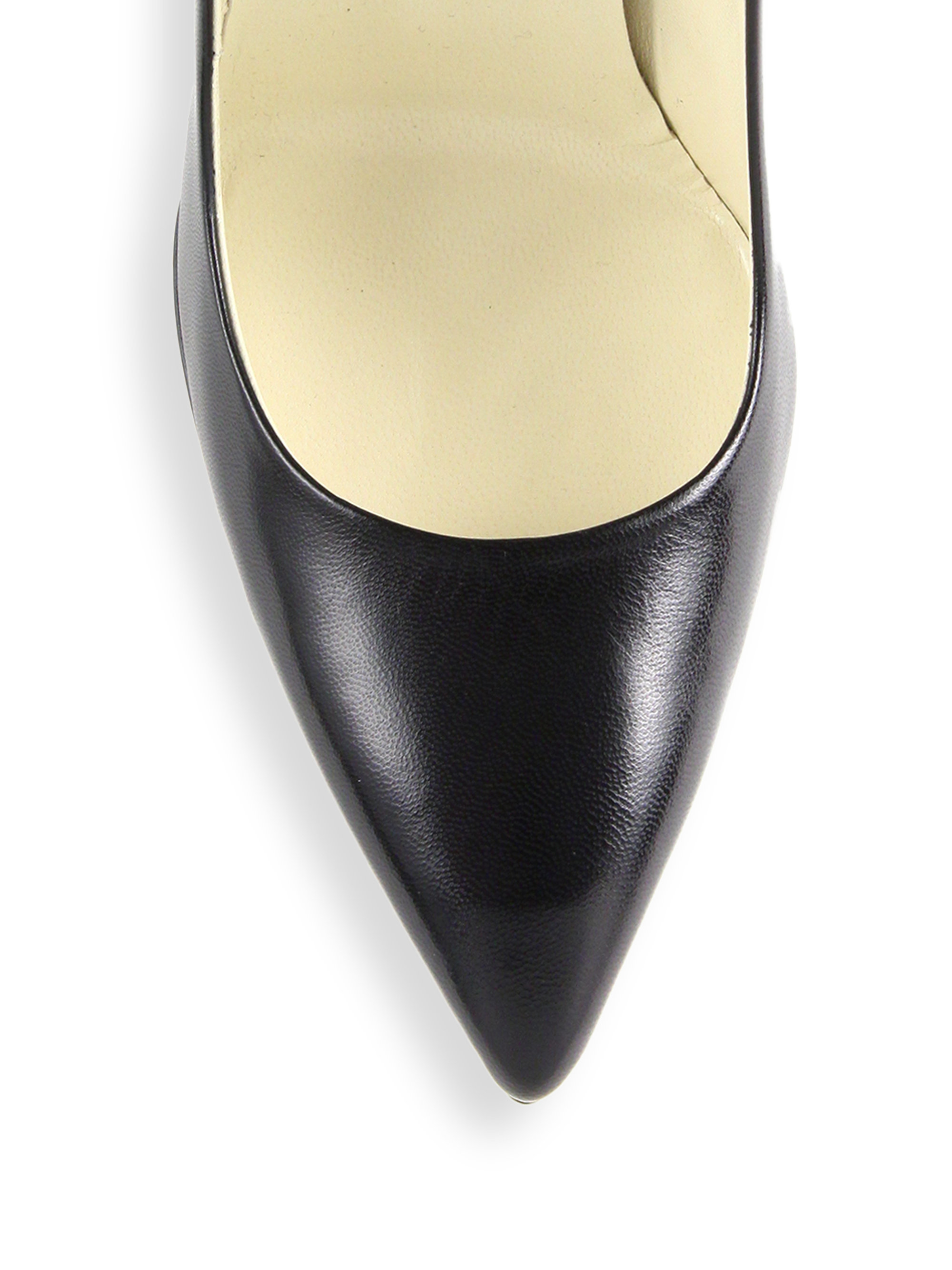 Lyst - Brian Atwood Leather Point-toe Pumps in Black