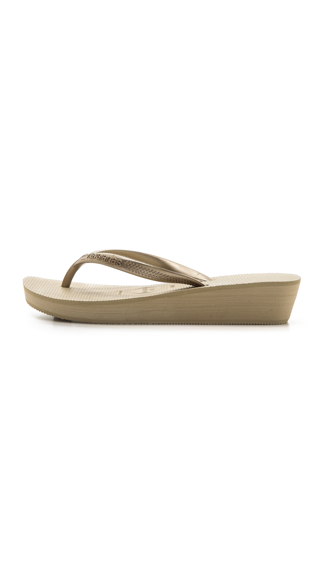Havaianas High Light Wedge Flip Flop in Gray | Lyst