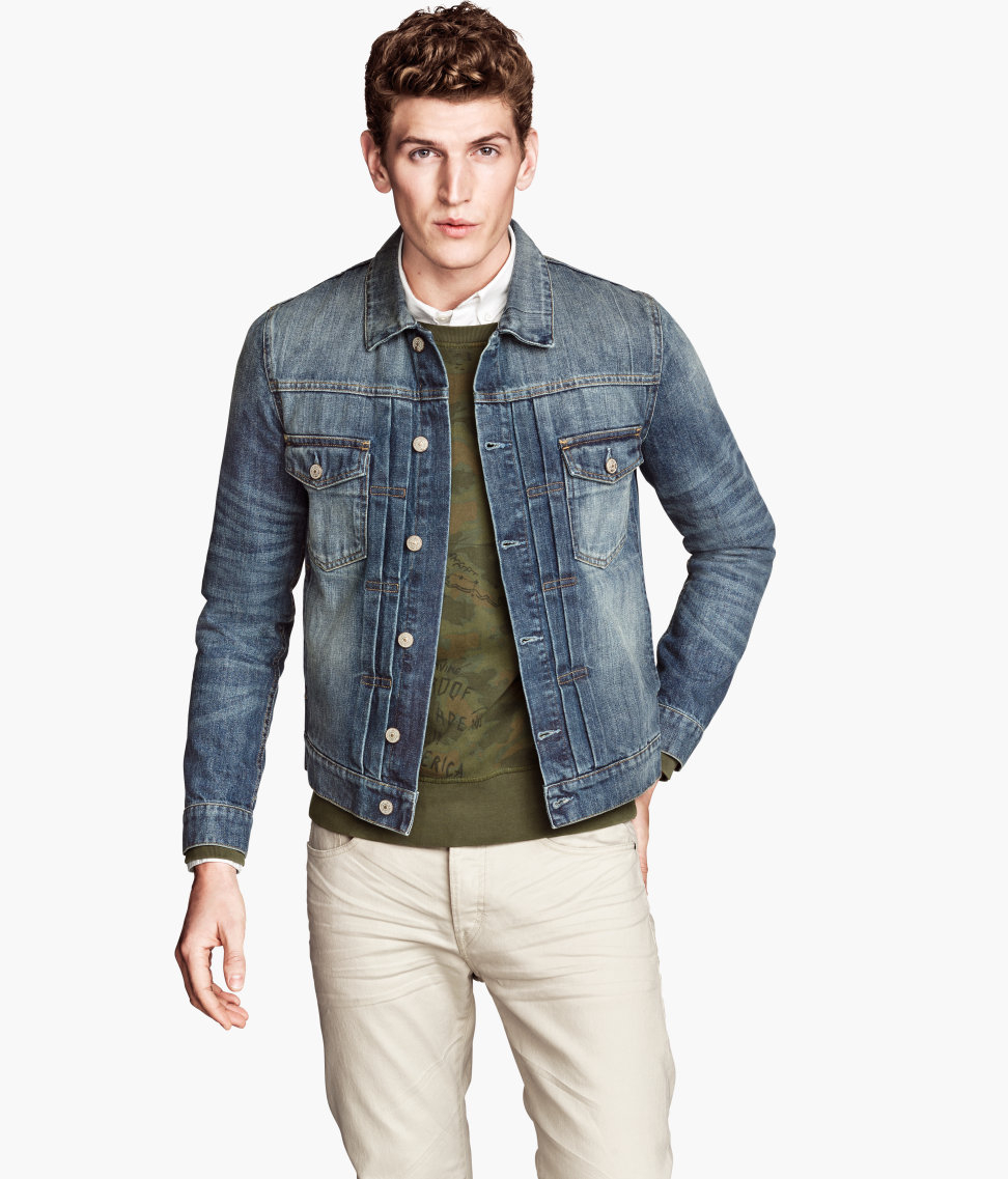 Lyst - H&M Denim Jacket in Blue for Men