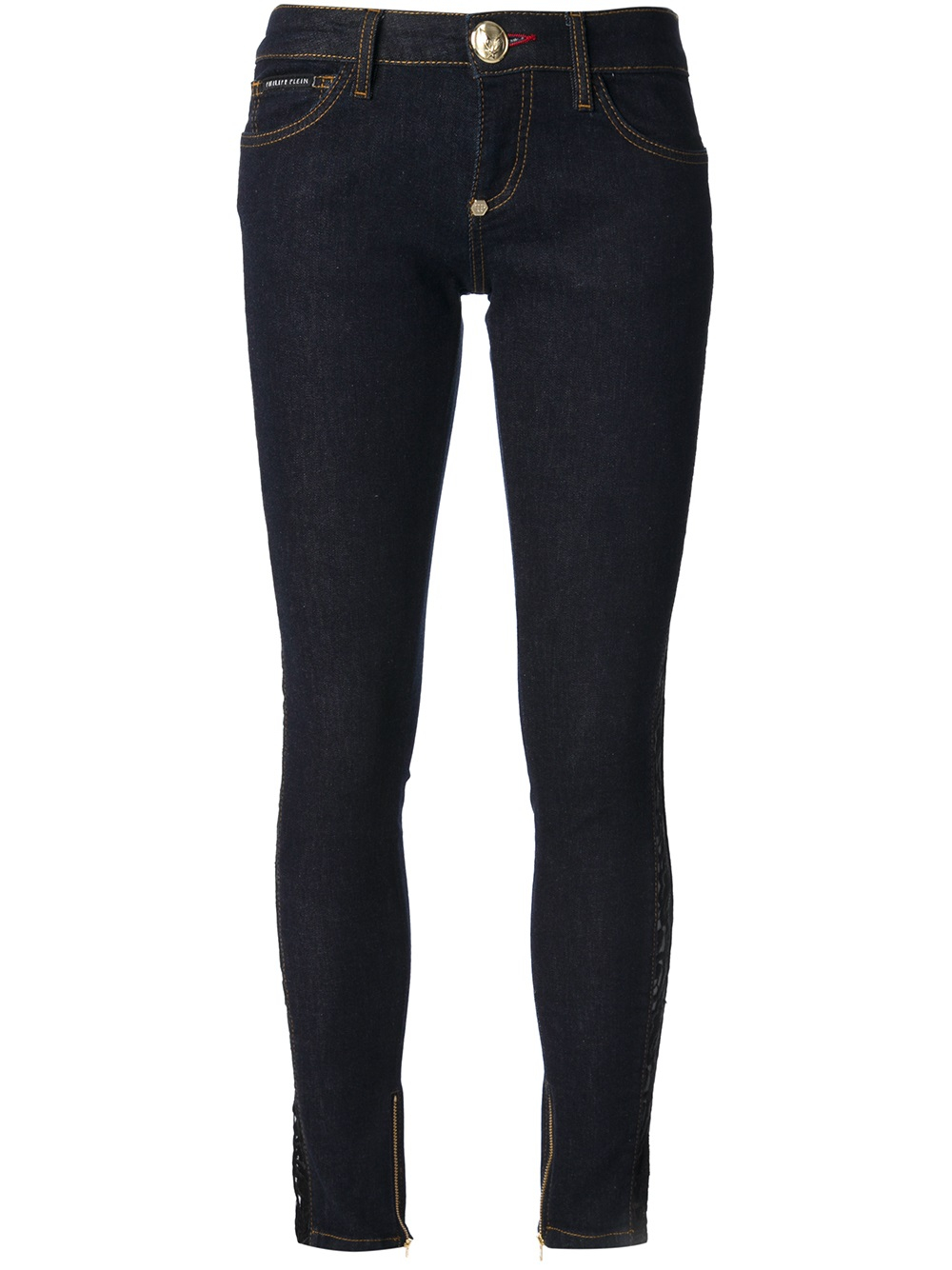 Lyst - Philipp Plein Embroidered Skinny Jeans in Blue