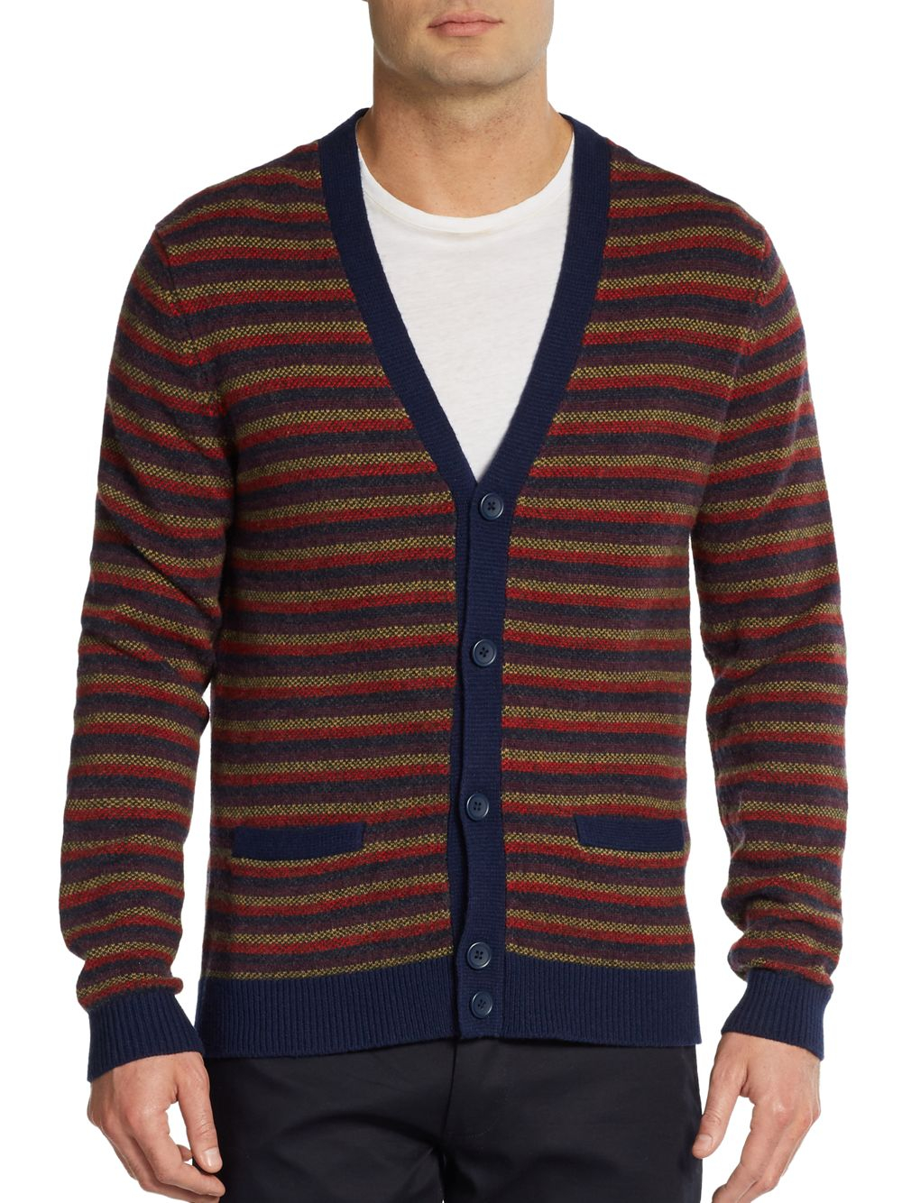 Lyst - Marc By Marc Jacobs Finsbury Merino Wool Striped Cardigan for Men