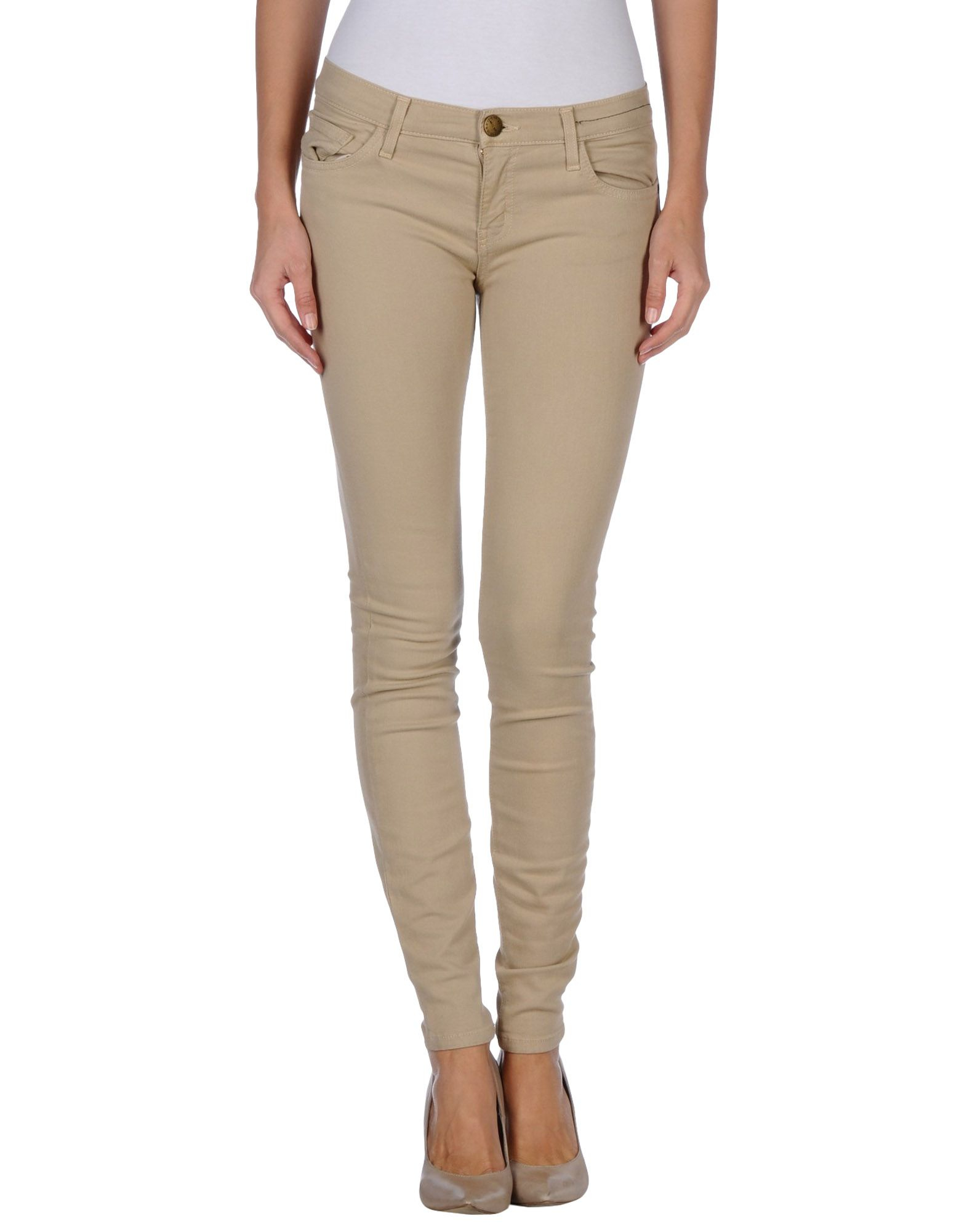 beige pants black top