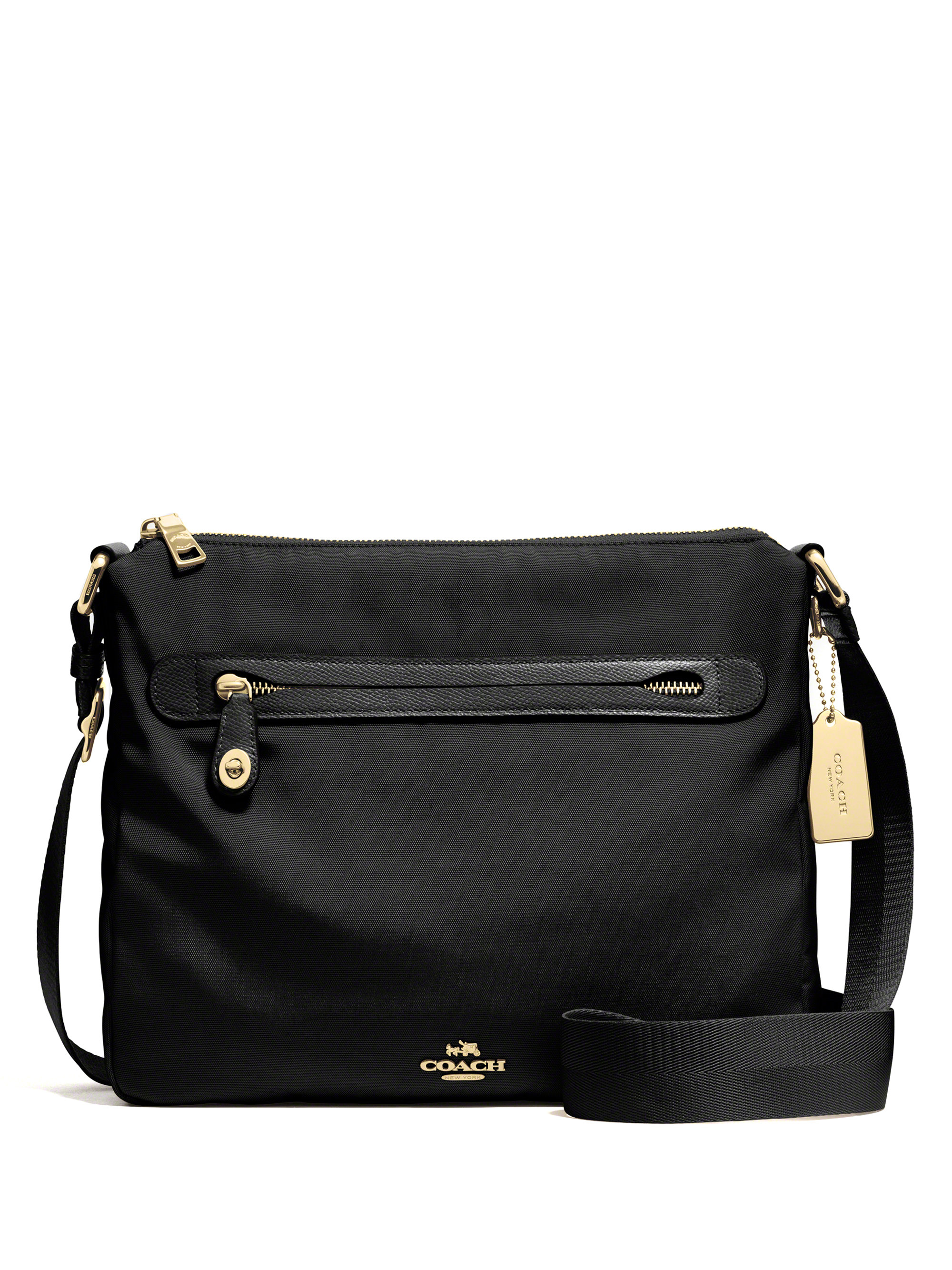 COACH Nylon Crossbody Bag in Black - Lyst