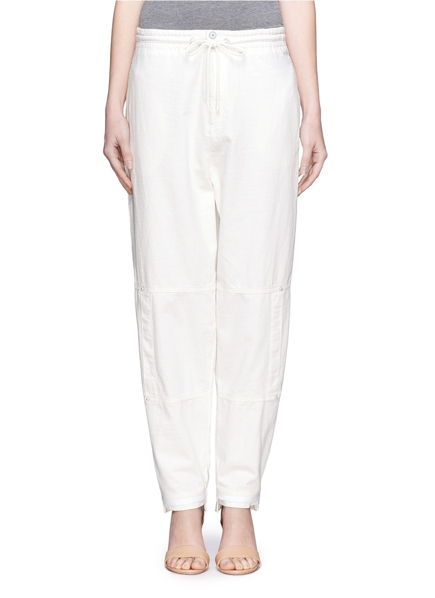 Lyst - ChloÃ© Denim Harem Pants in White