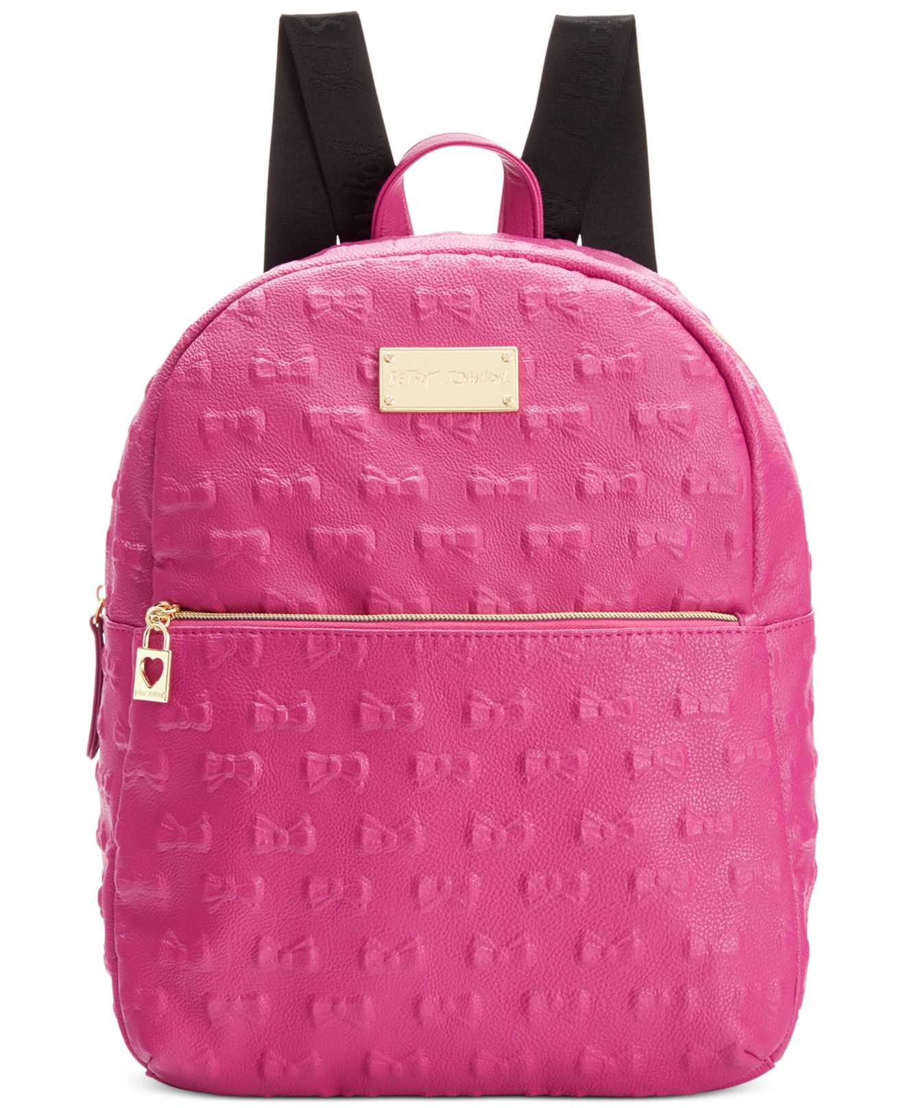 Lyst - Betsey Johnson Macy's Exclusive Debossed Bow Mini Backpack in Pink