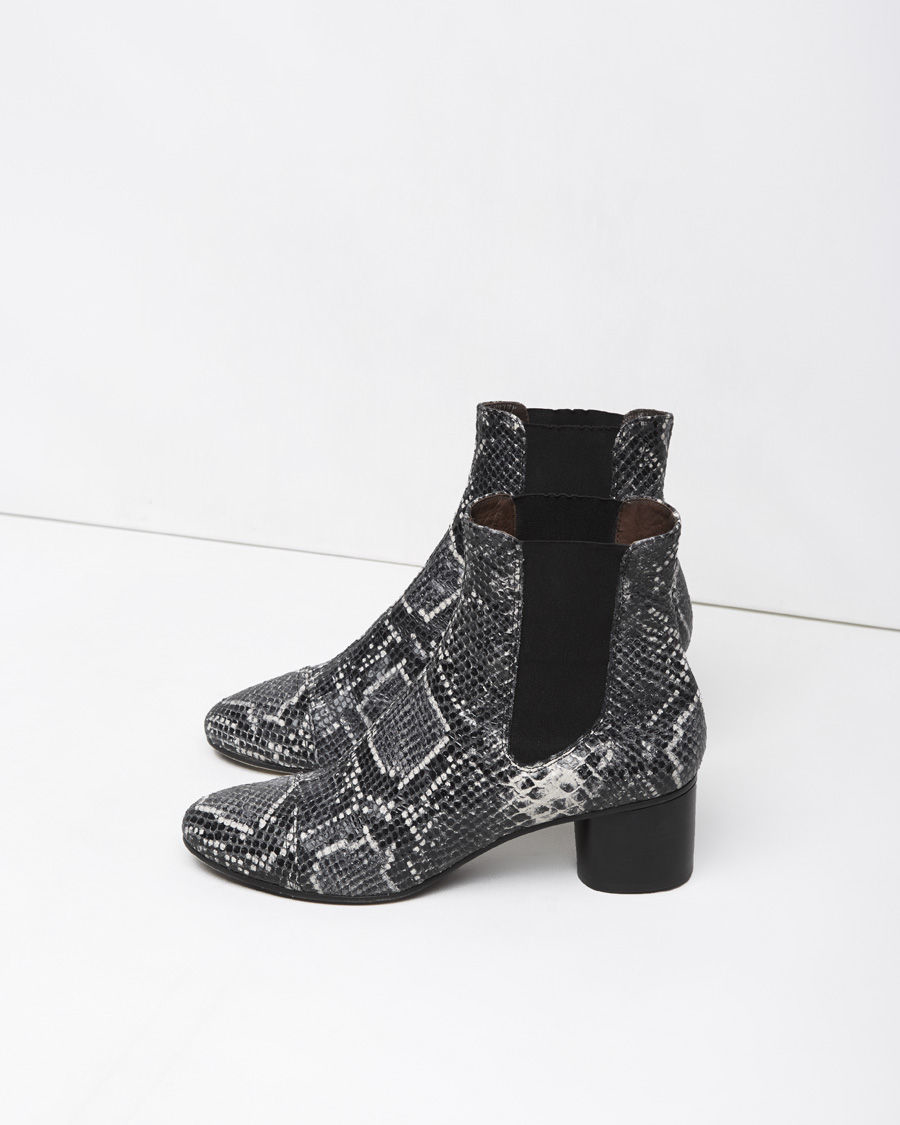 grey python boots