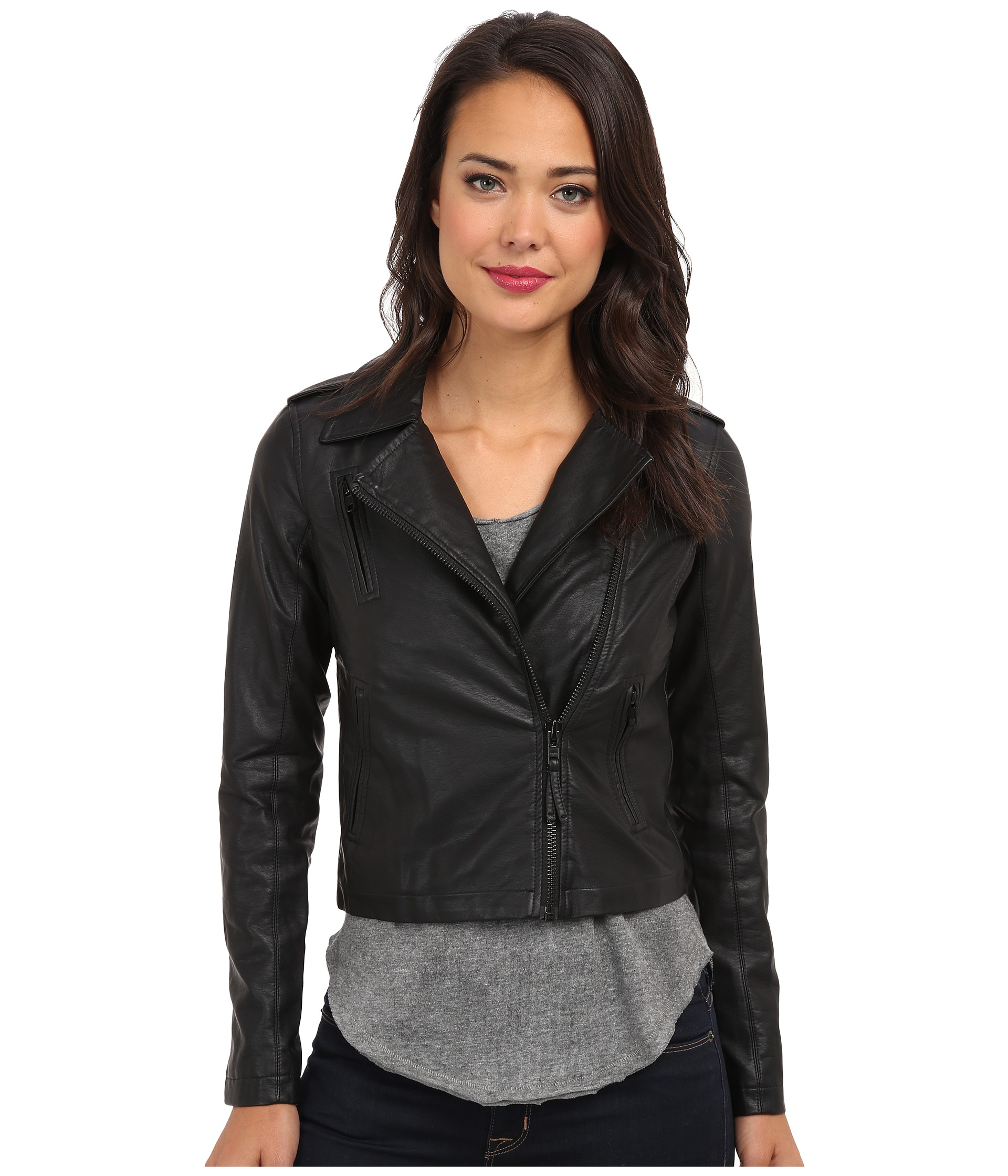 Sam Edelman Leather Jacket In Black Lyst Sam Edelman Black Leather Jacket Lyst View Fullscreen