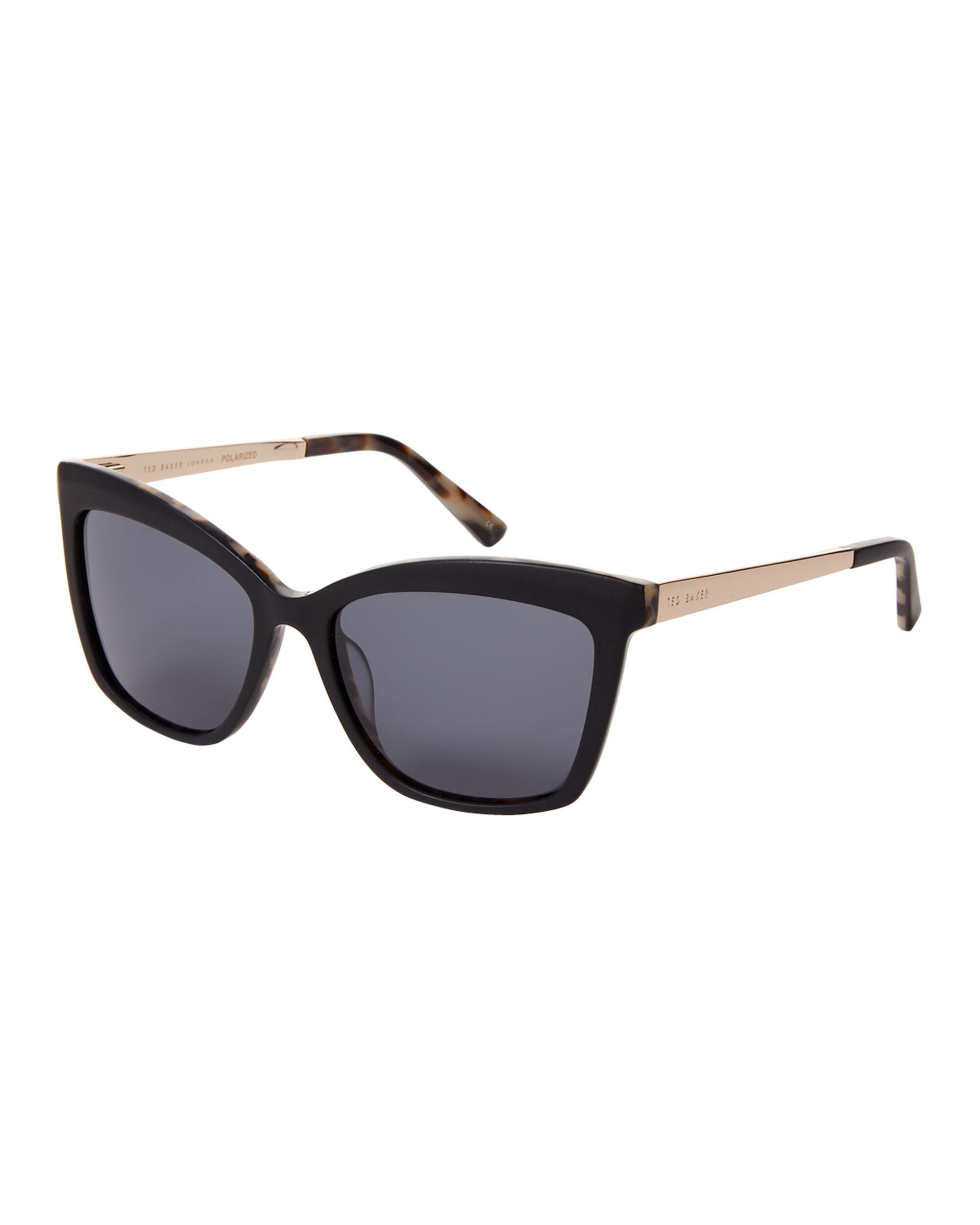 Ted Baker Tbw091 Matte  Black Gold  tone Cat  Eye Polarized 