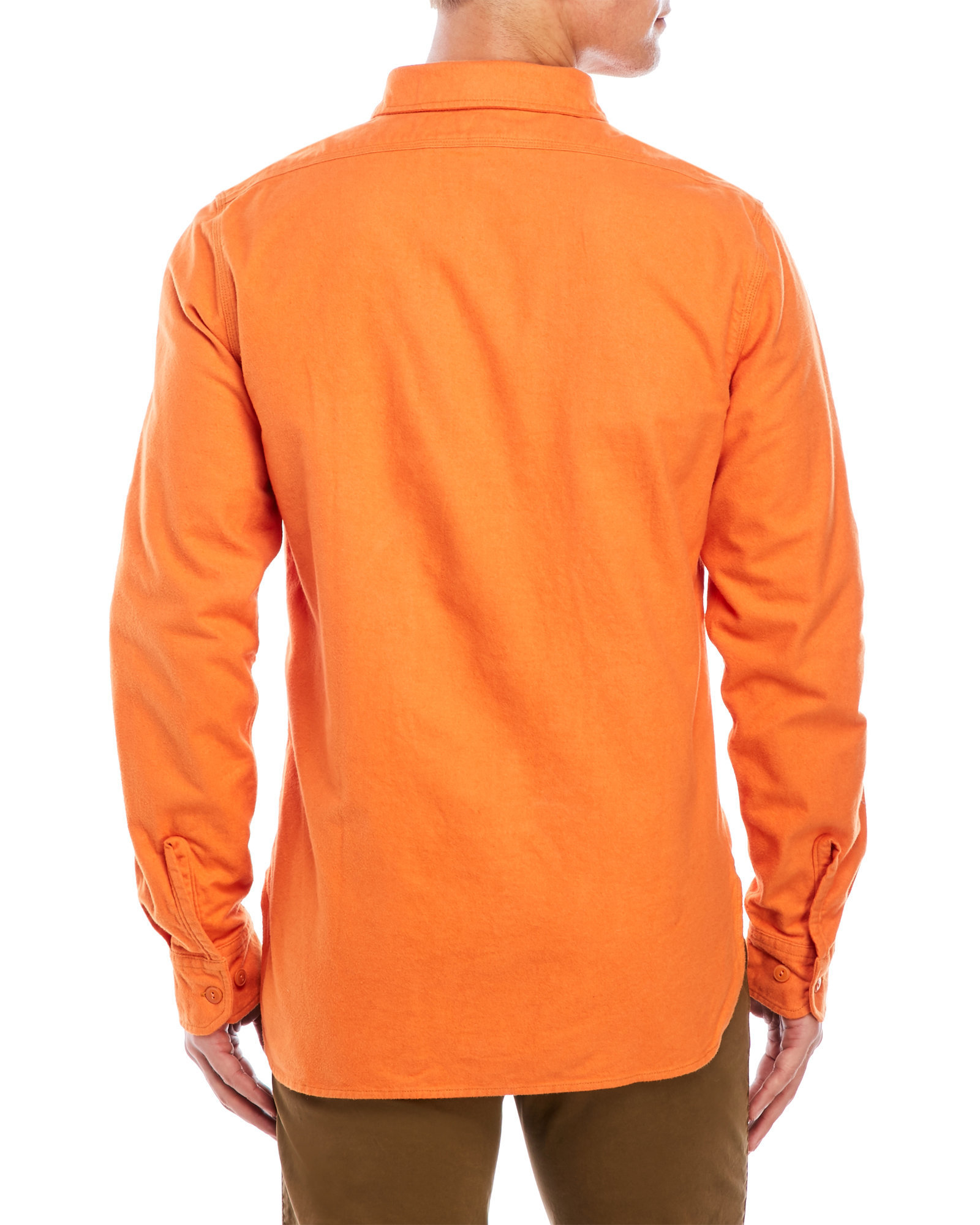 Lyst - Woolrich Chamois Shirt in Orange for Men