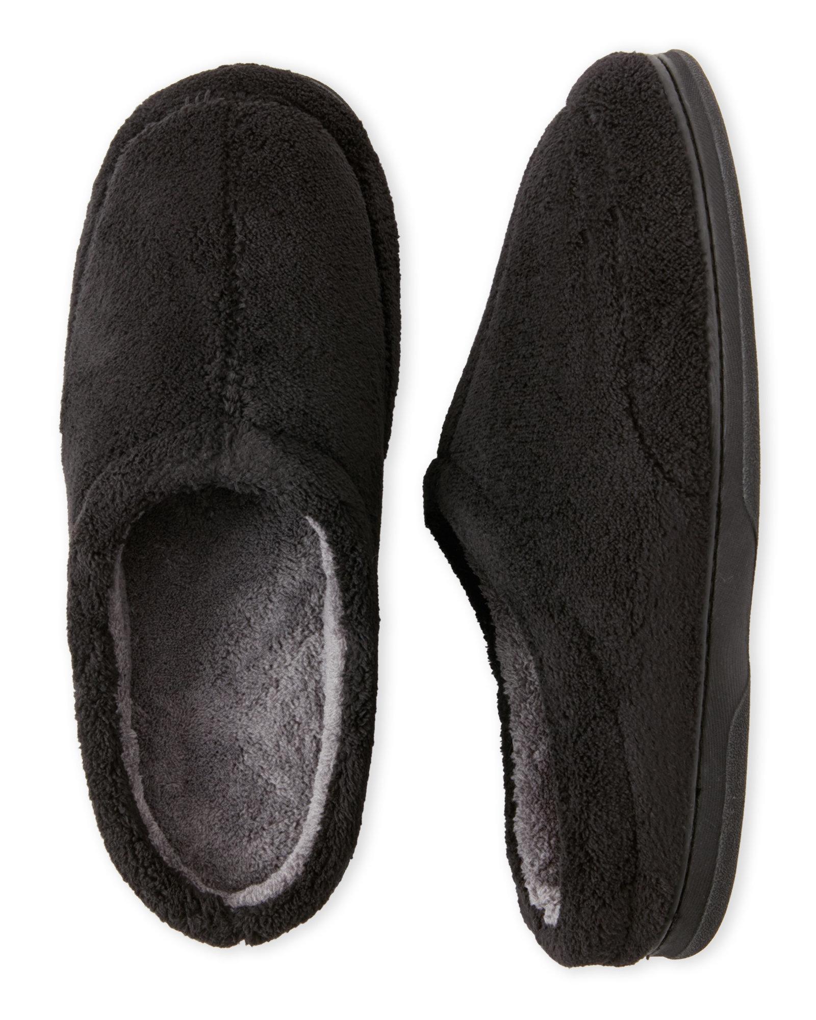 Dearfoams Micro-Terry Clog Slippers in Black for Men | Lyst