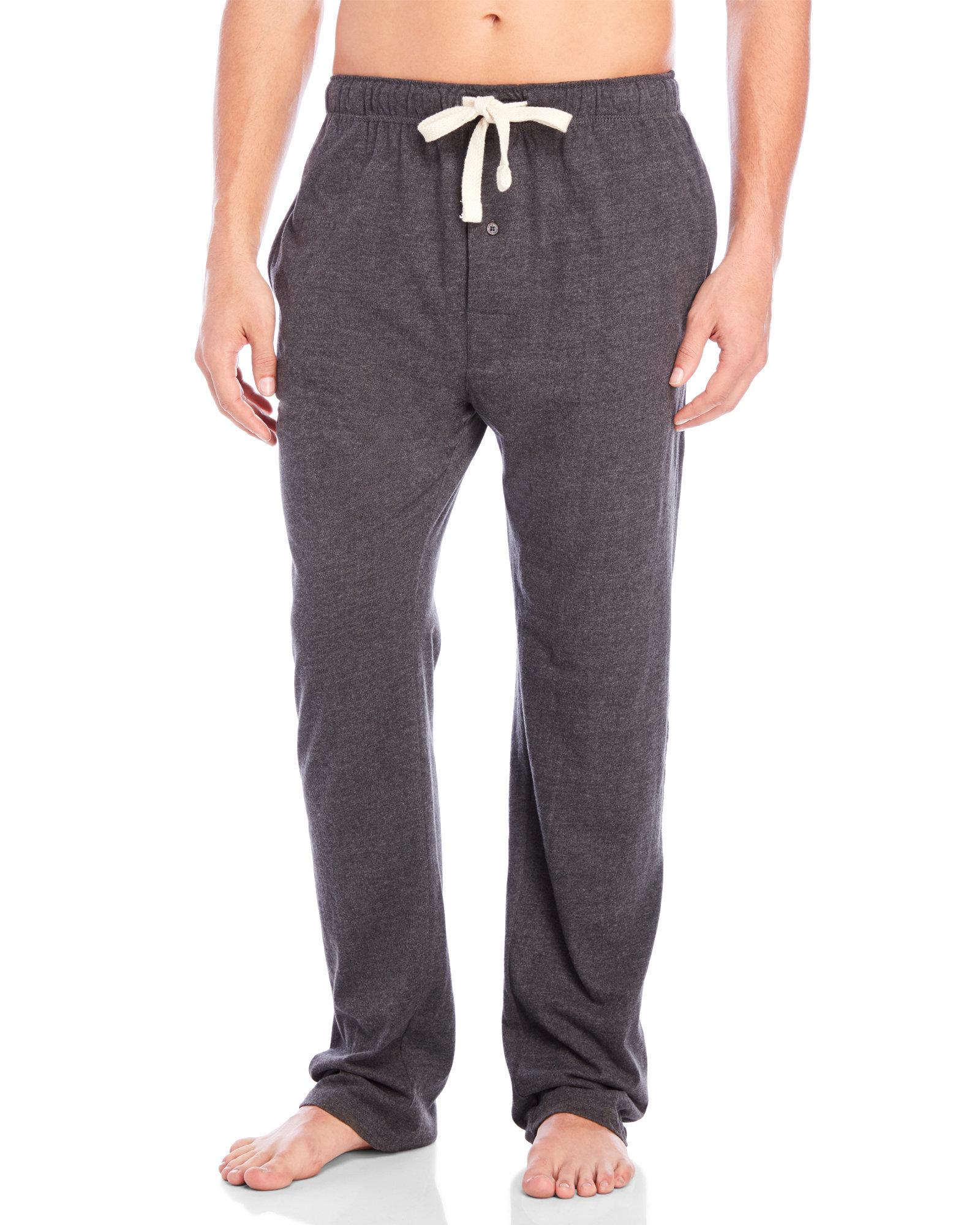 Lucky brand Drawstring Knit Pajama Pants in Gray for Men | Lyst