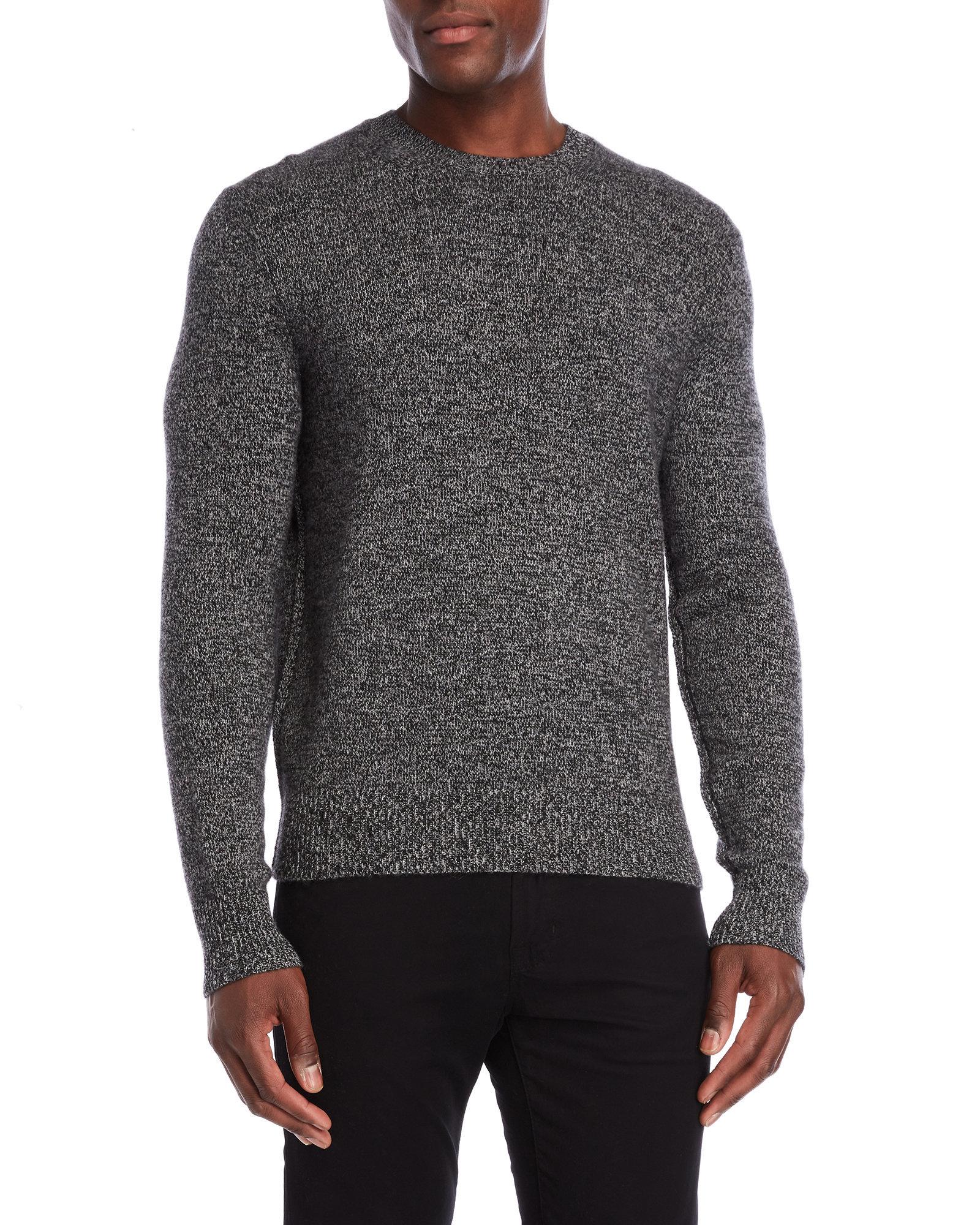 Lyst - Rag & Bone Cashmere Crewneck Long Sleeve Sweater in Black for Men