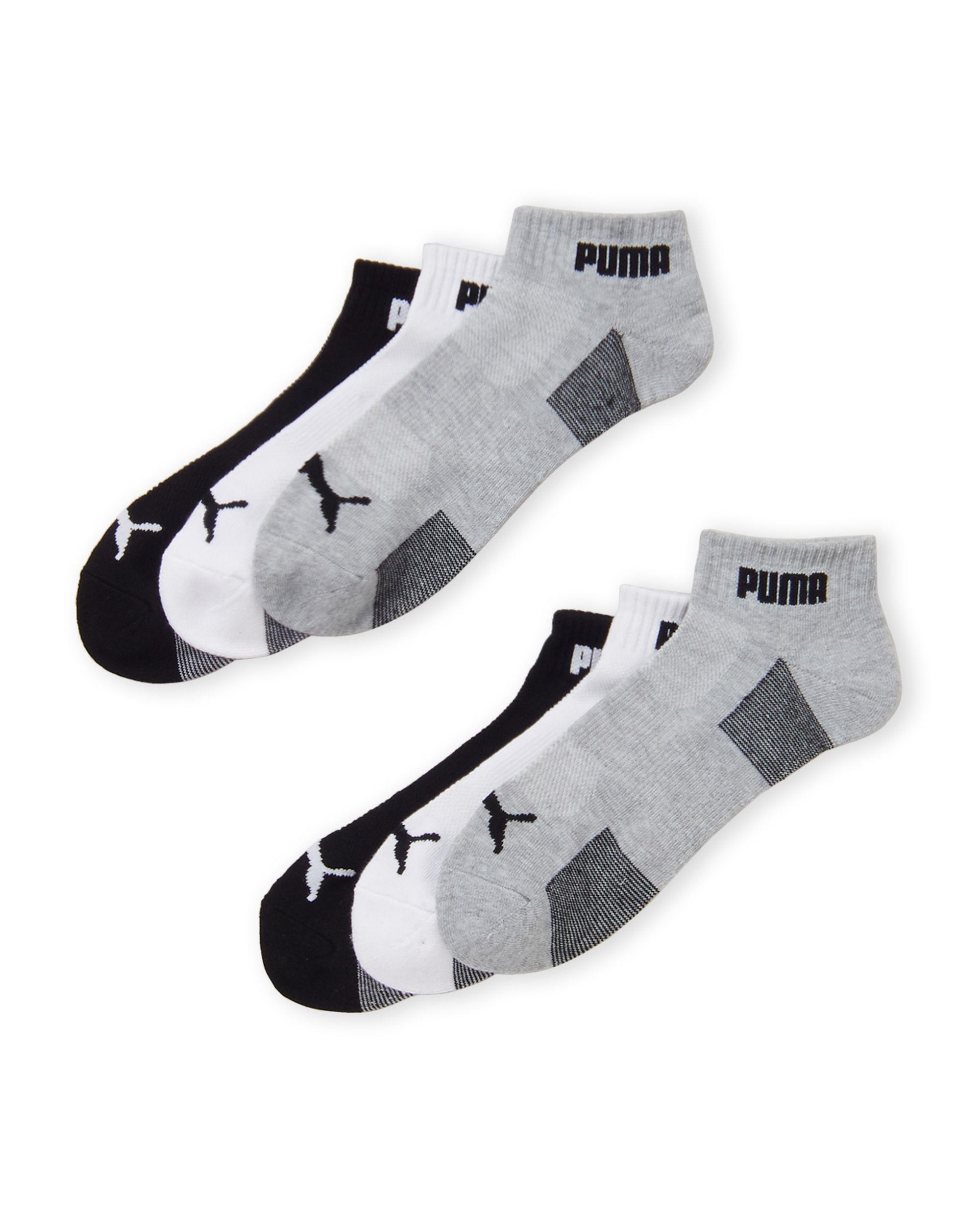 PUMA 6-pack Cushioned Quarter Crew Socks for Men - Lyst