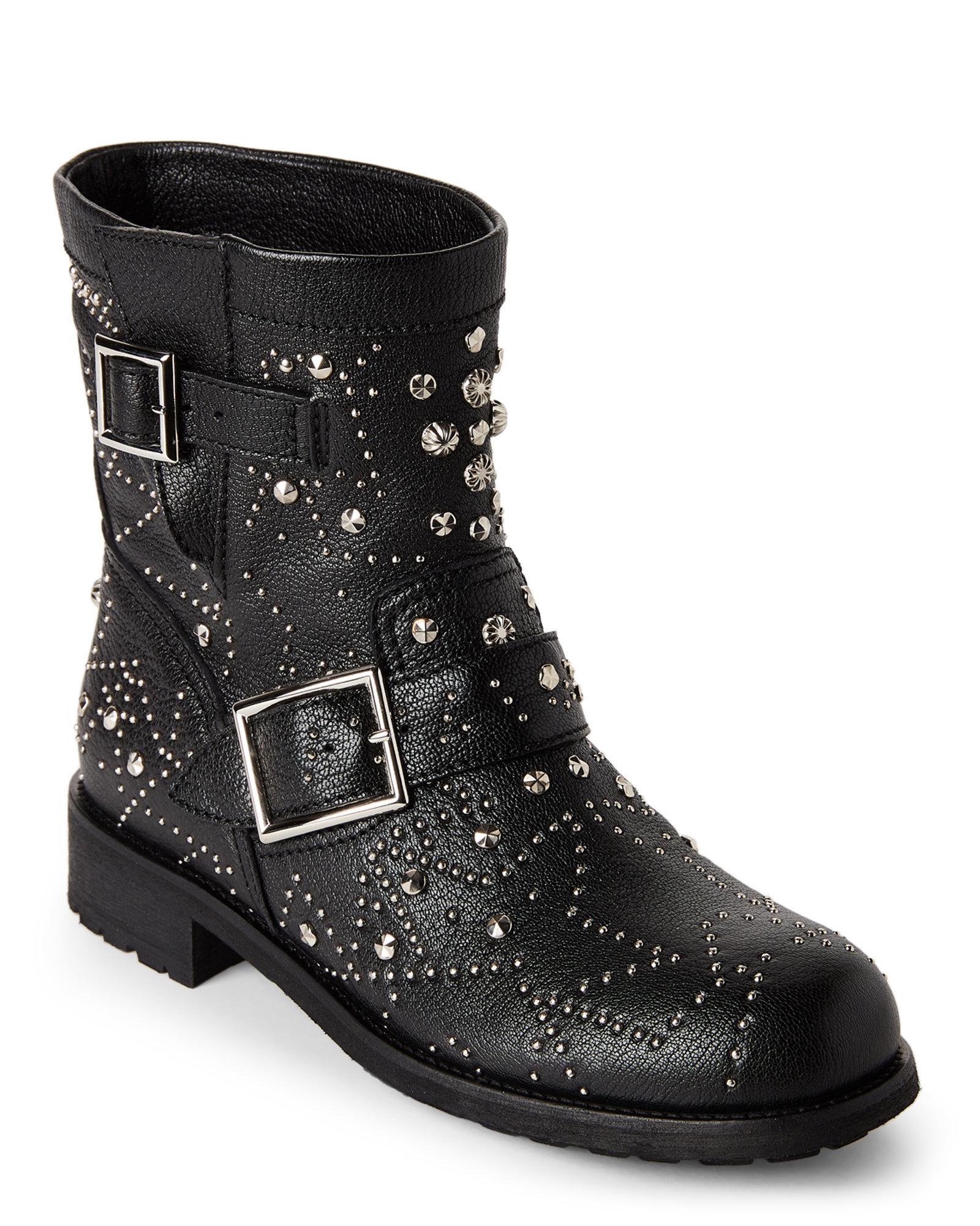 Lyst - Jimmy Choo Youth Biker Boots in Black - Save 68.08777429467085%