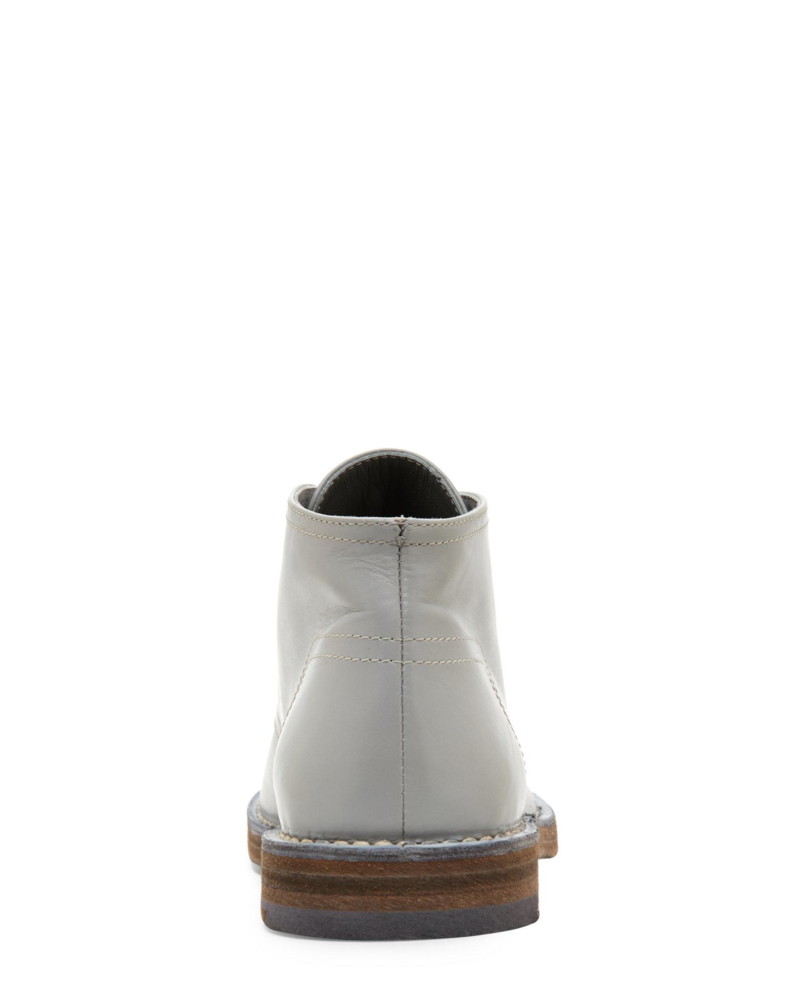 Jil Sander Light Grey Leather Chukka Boots in Gray for Men
