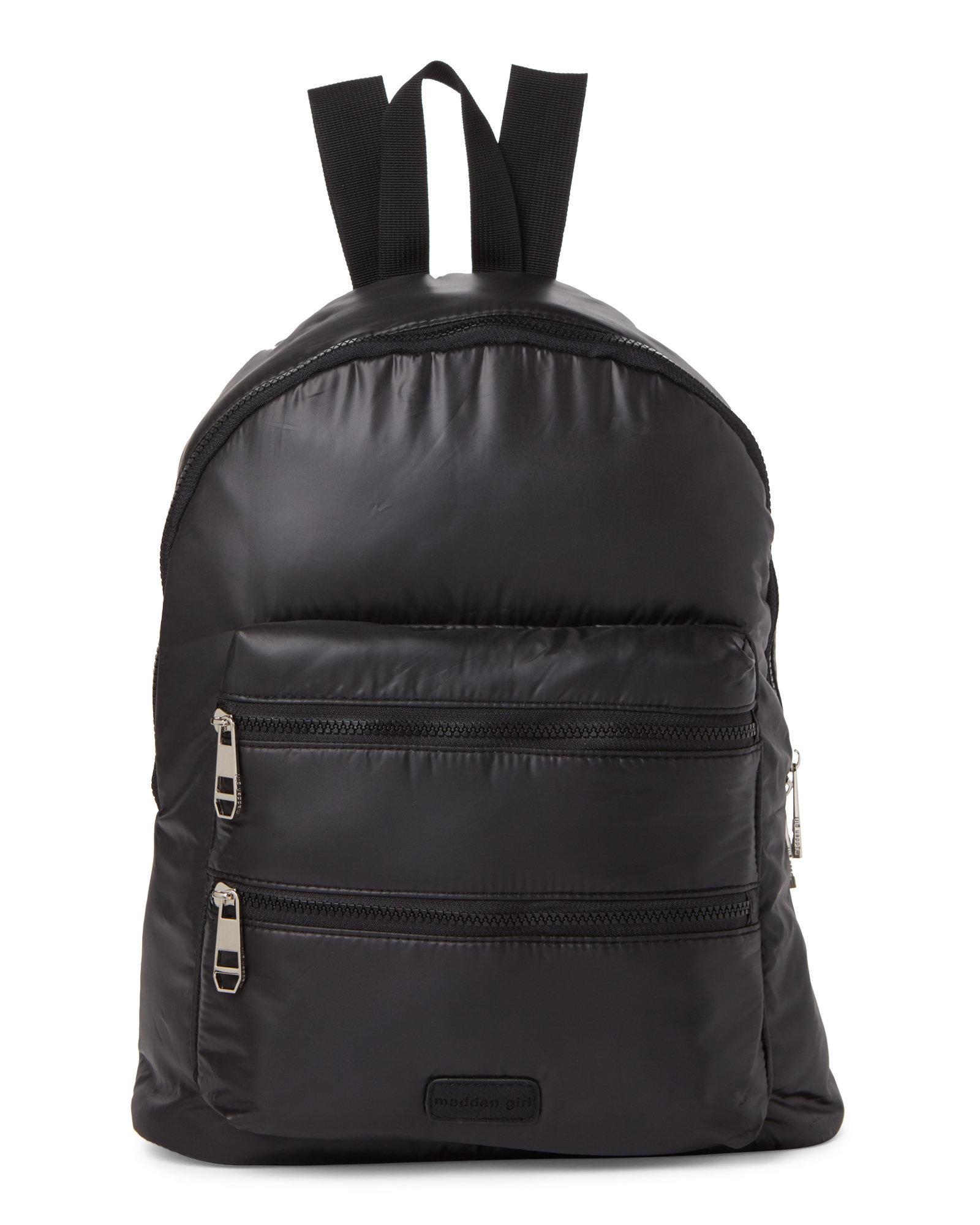Madden Girl Black Puffer Backpack in Black - Lyst