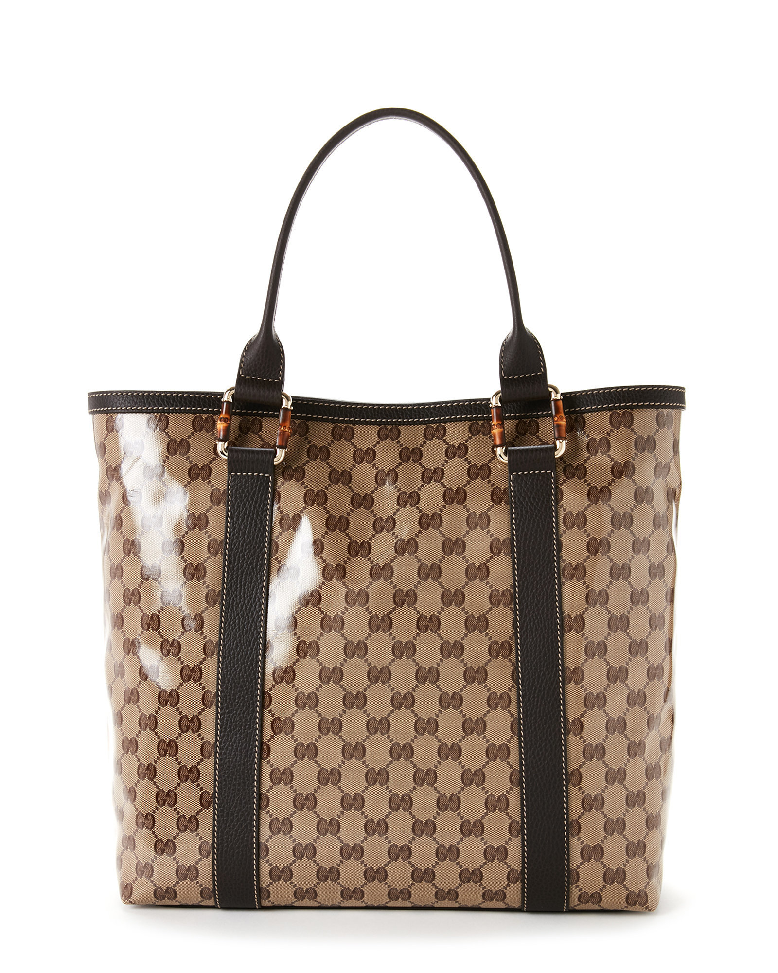 Gucci Gg Coated Canvas Tote - Lyst