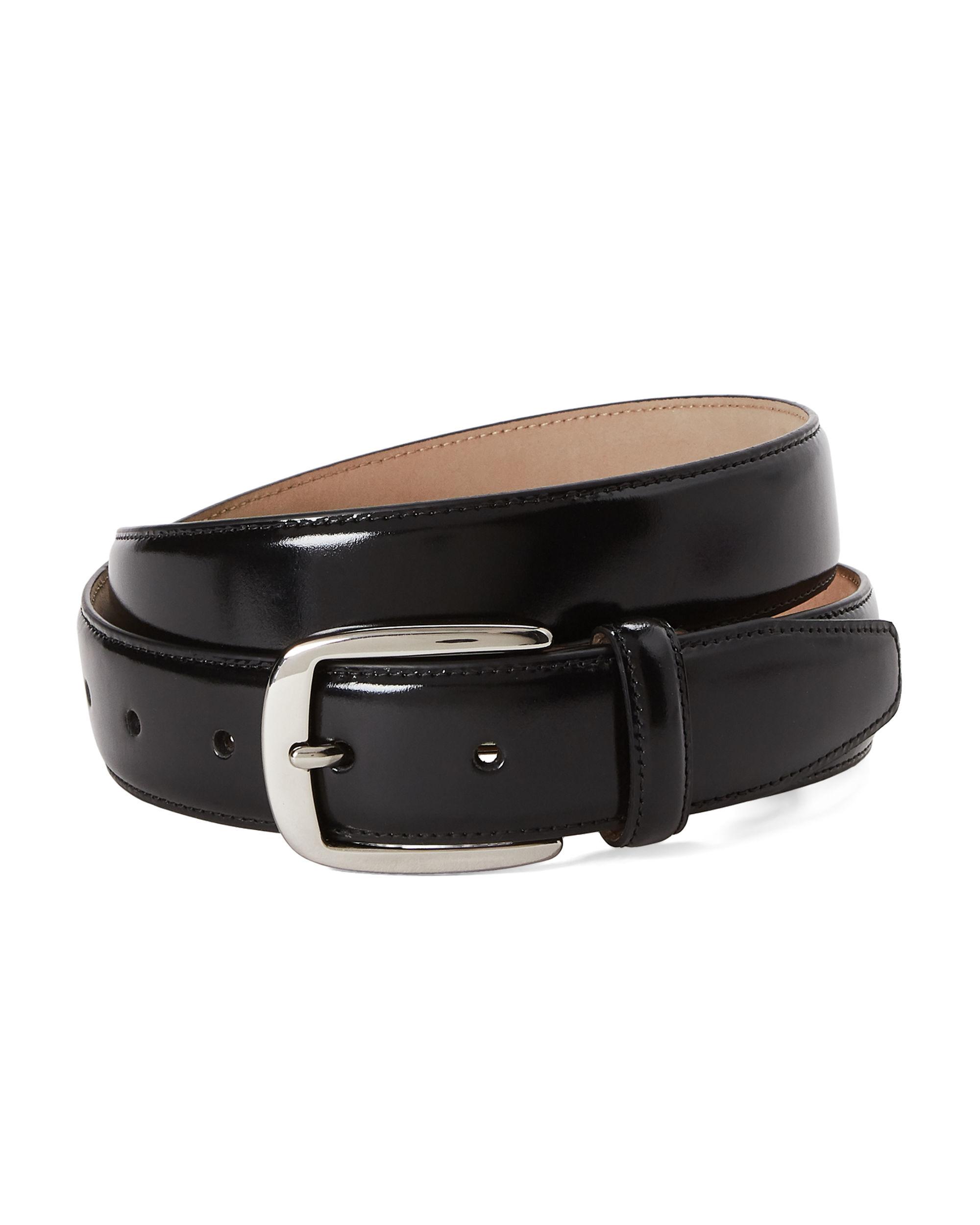 Trafalgar Black Victor Leather Belt in Black for Men - Lyst