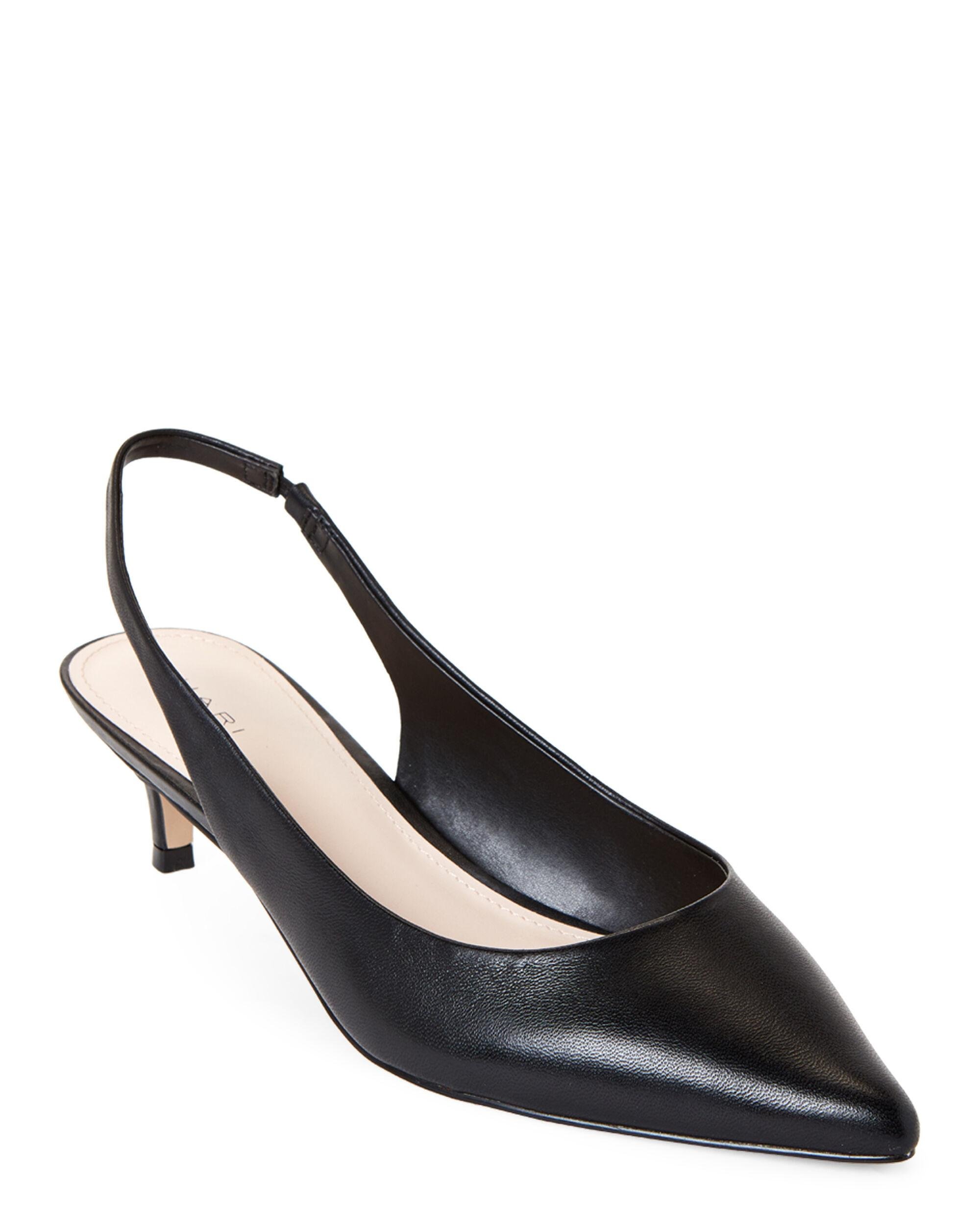 Tahari Black Freda Slingback Leather Pumps in Black - Lyst