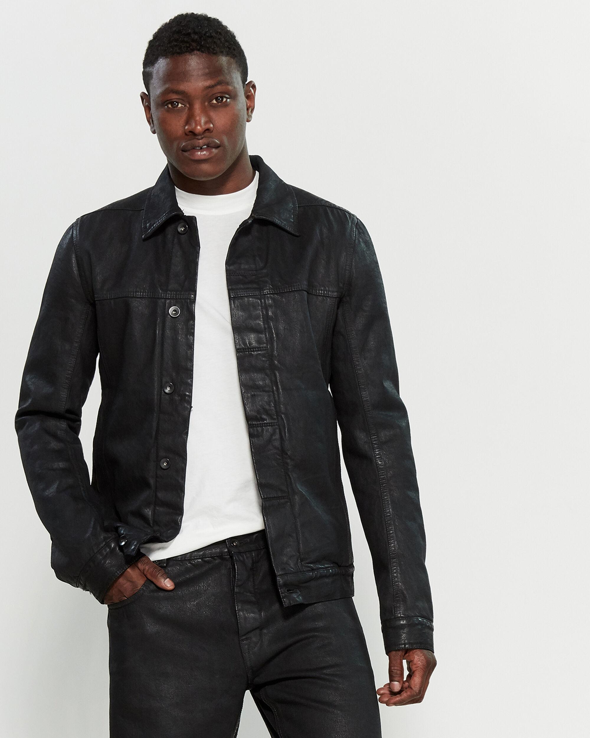 Rick Owens Drkshdw Black Wax Denim Jacket for Men - Lyst