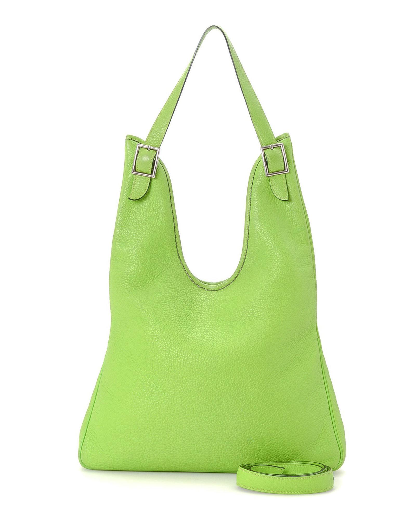 Lyst Hermès Lime Green Massai Pm Shoulder Bag Vintage In Gallery