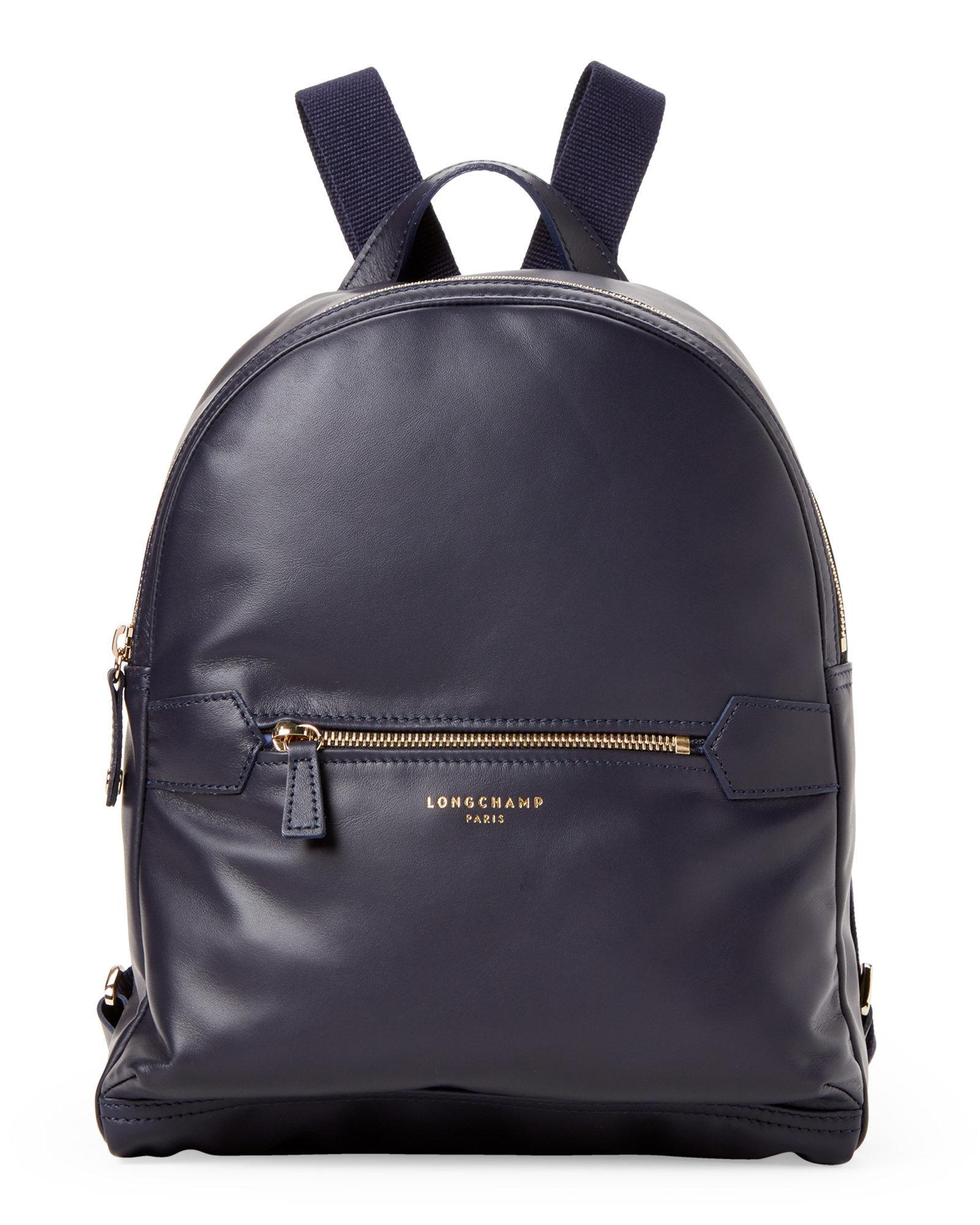 Lyst - Longchamp Navy 2.0 Medium Leather Backpack in Blue