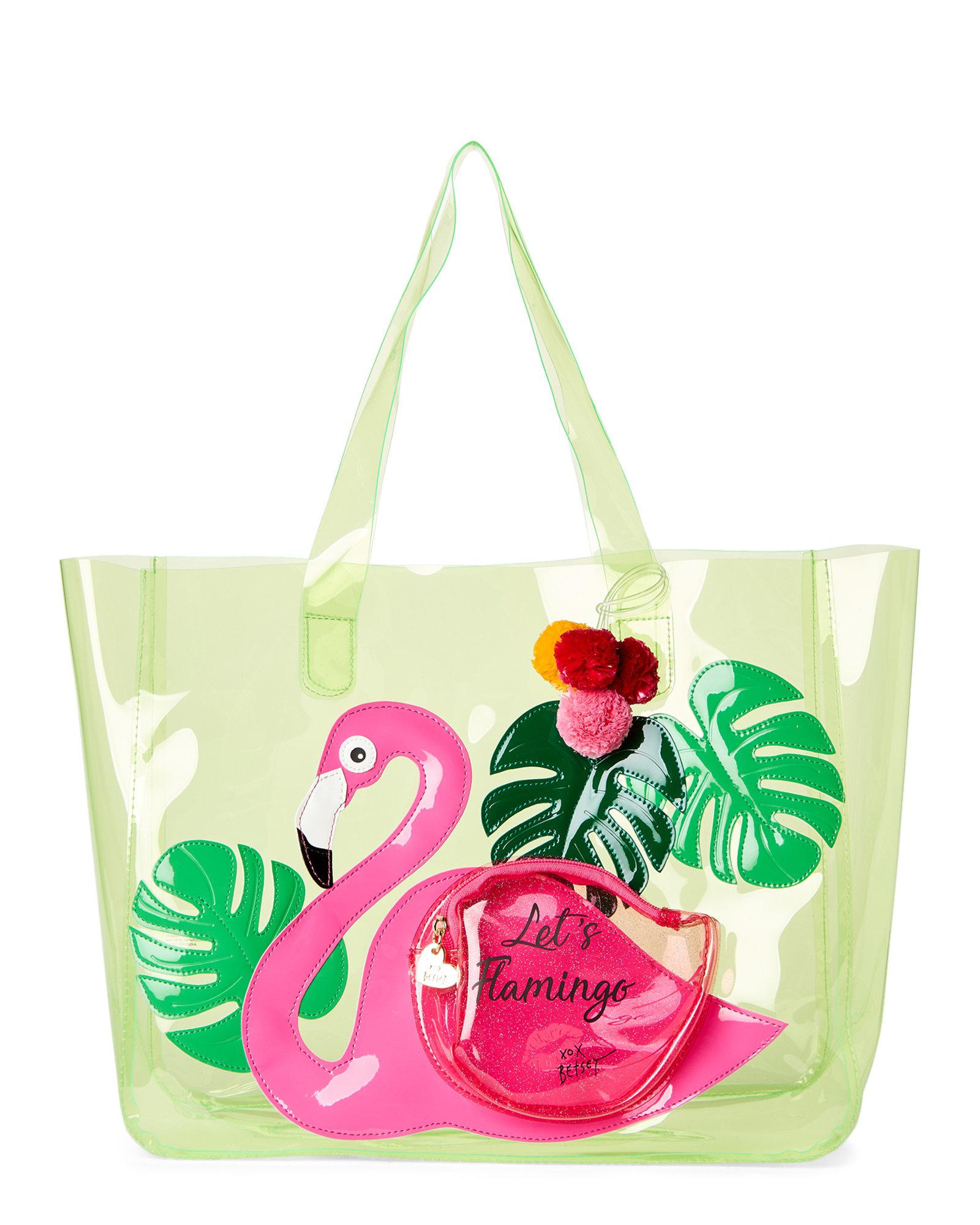 betsey johnson flamingo luggage