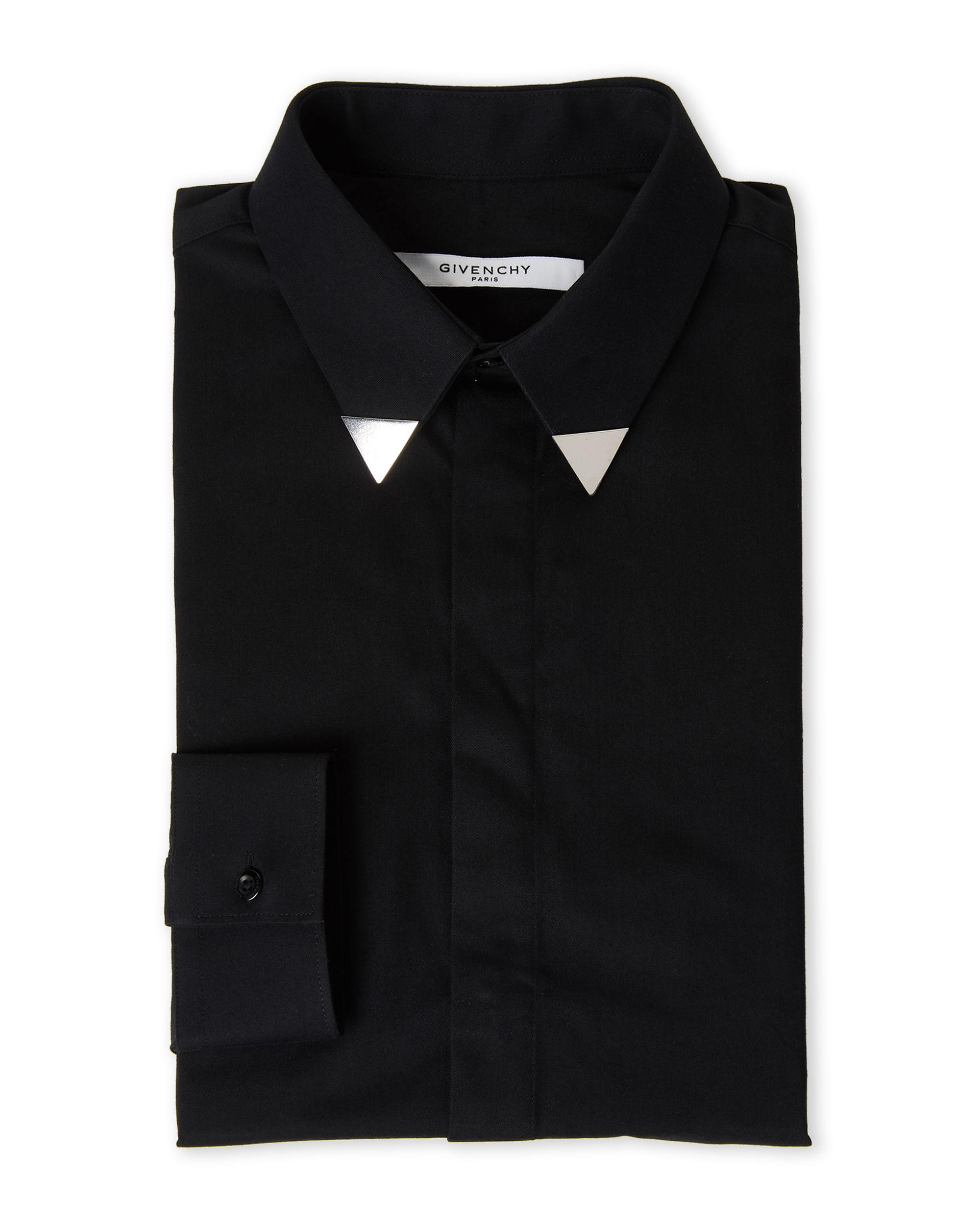 Givenchy Black & Silver-tone Dress Shirt in Black for Men - Lyst