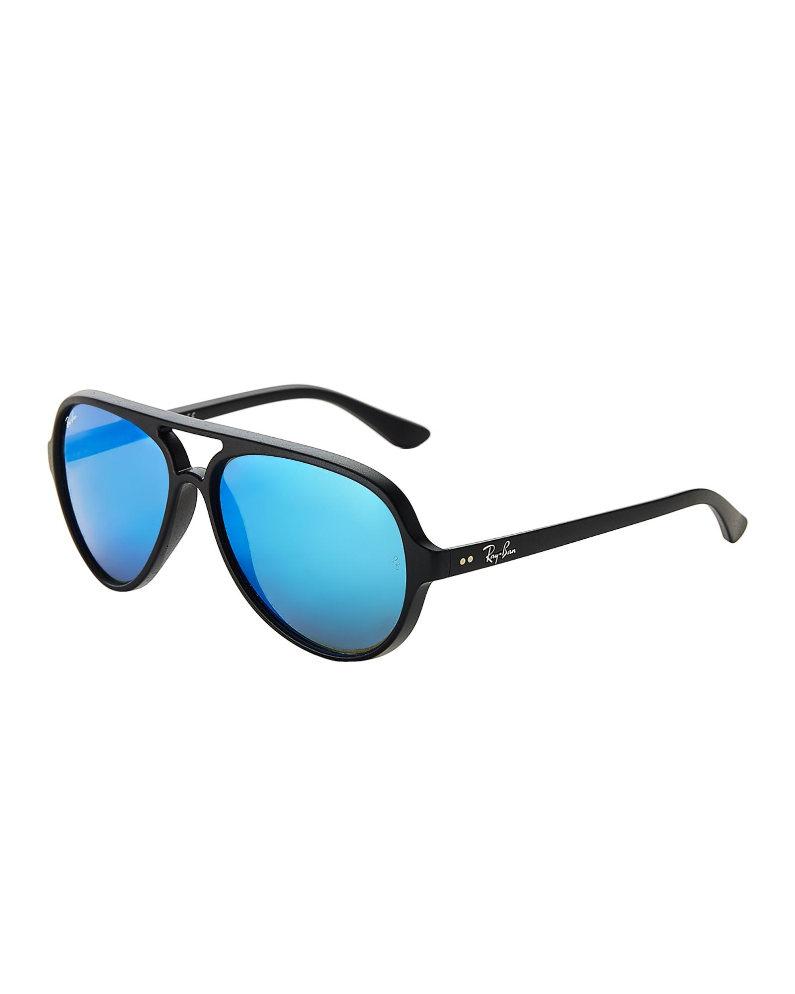 Ray Ban Rb4125 Black Aviator Sunglasses In White Lyst