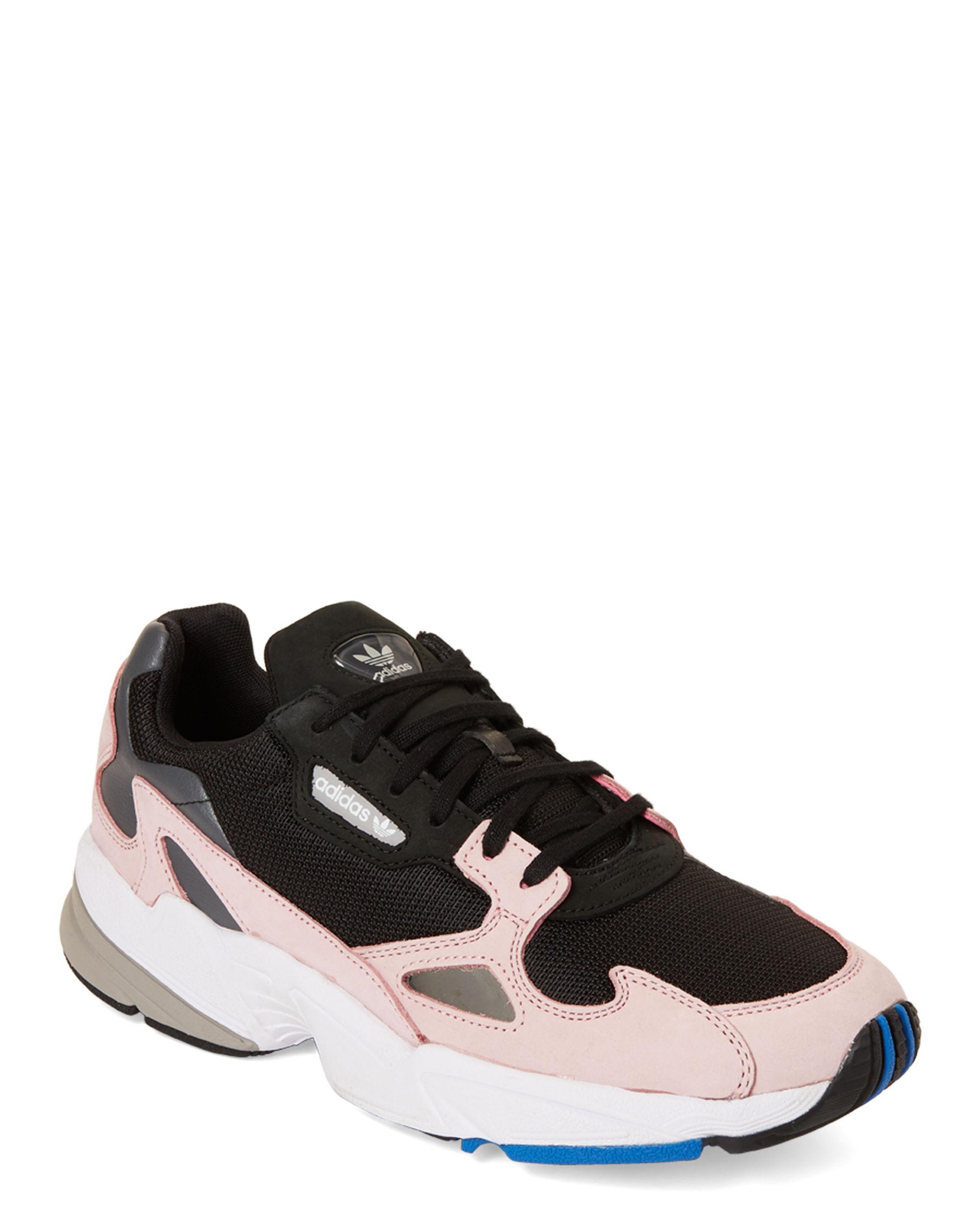 Lyst Adidas Black Light Pink Falcon Leather Low Top