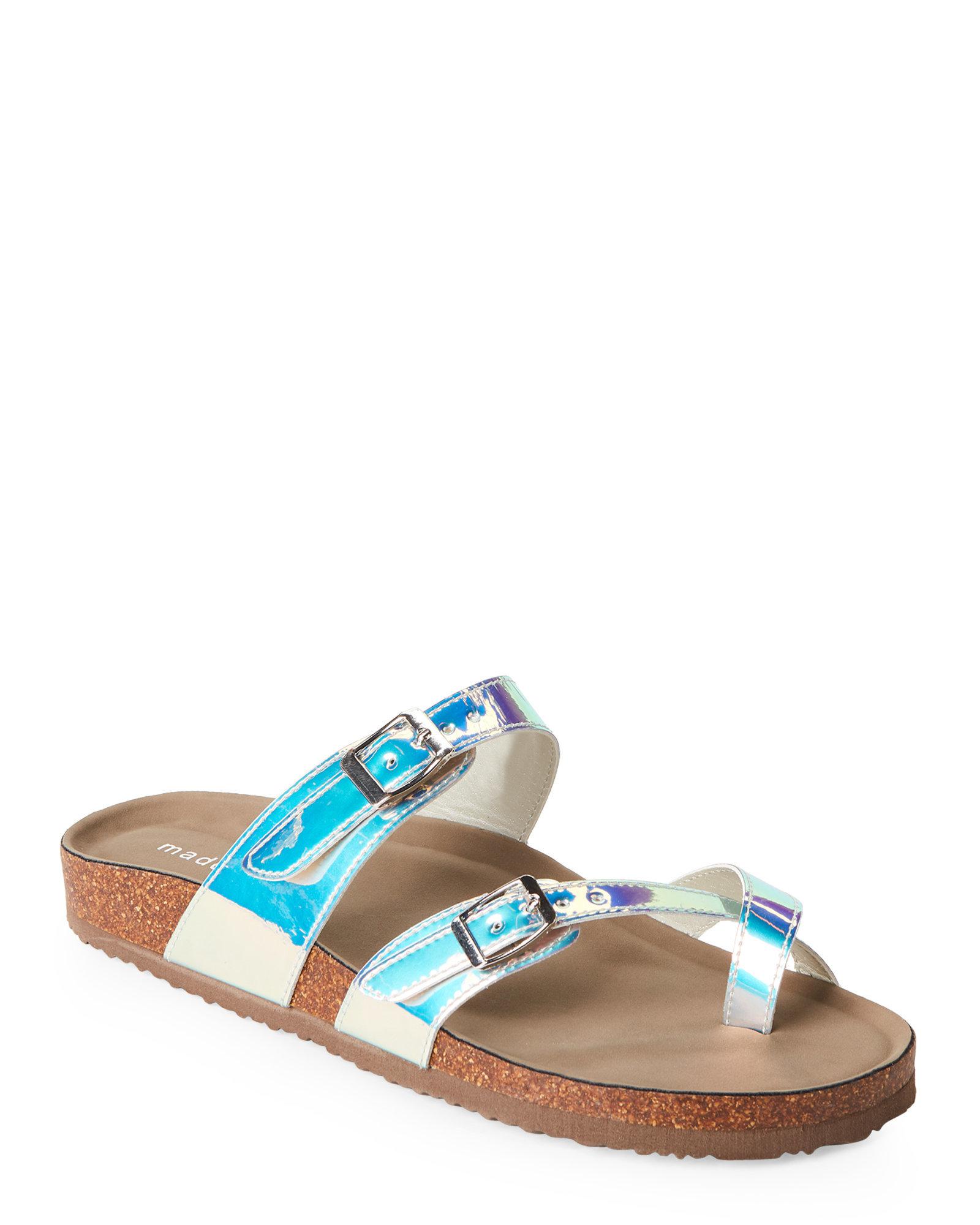 rosalie 100 iridescent leather slingback sandals