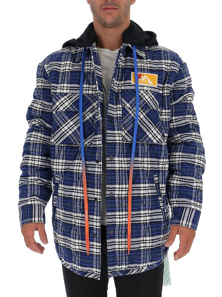 Off-White c/o Virgil Abloh Logo Checkered Flannel Jacket ...