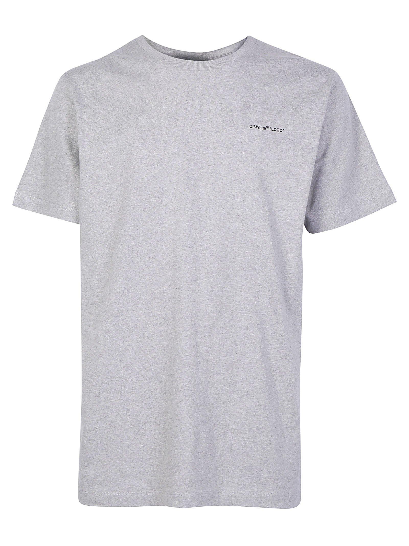 Off-White c/o Virgil Abloh Logo Slim Fit T-shirt in Gray for Men - Lyst