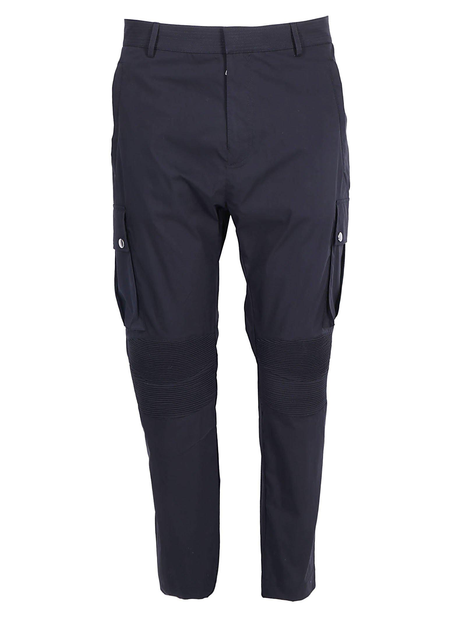 Balmain Side Pocket Cargo Pants in Blue for Men - Lyst