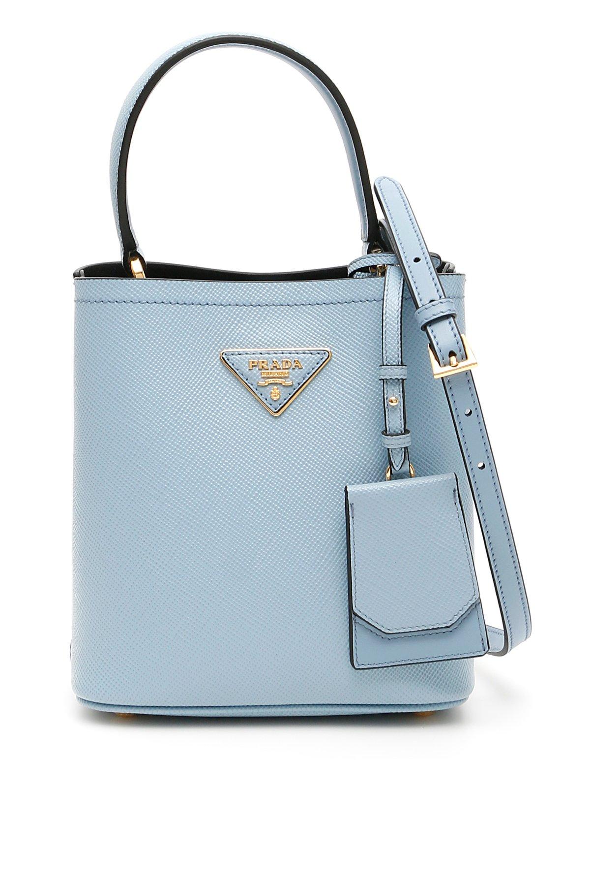 prada bucket bag blue