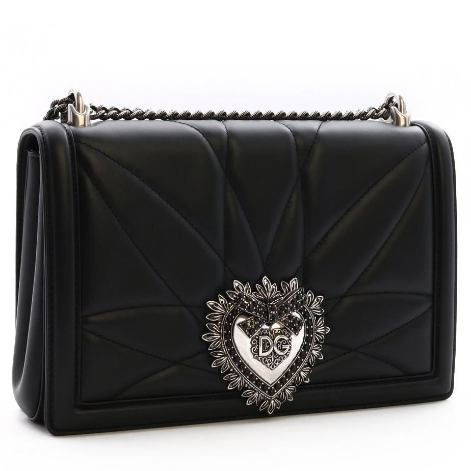 Dolce & Gabbana Leather Devotion Crossbody Bag in Black Lyst