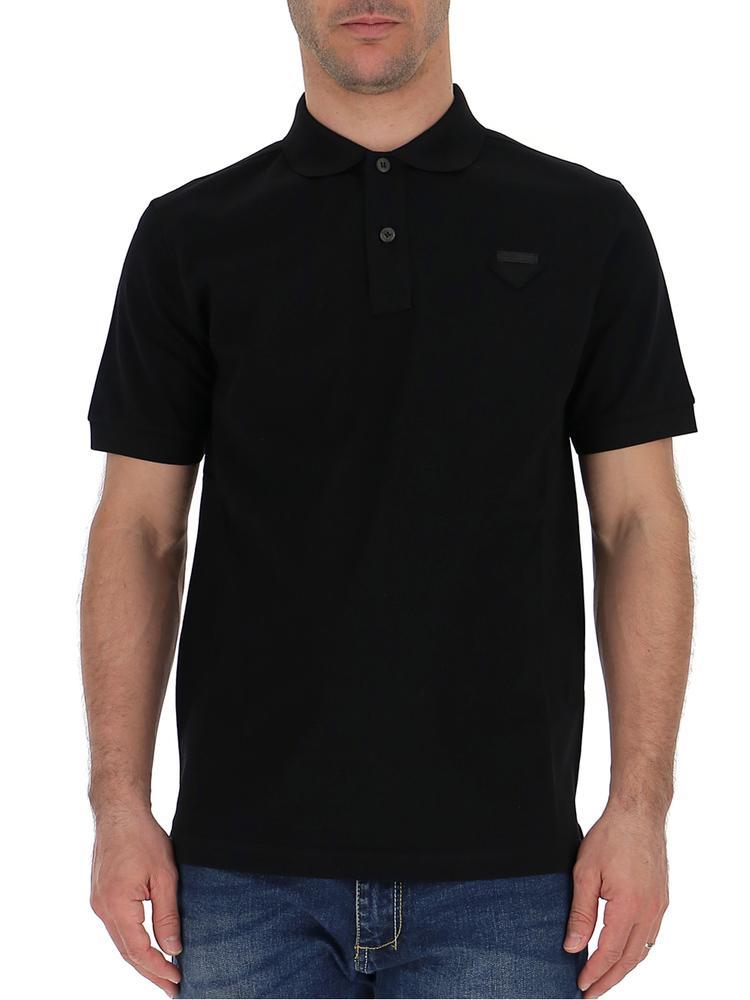 Prada Cotton Classic Polo Shirt in Black for Men - Lyst