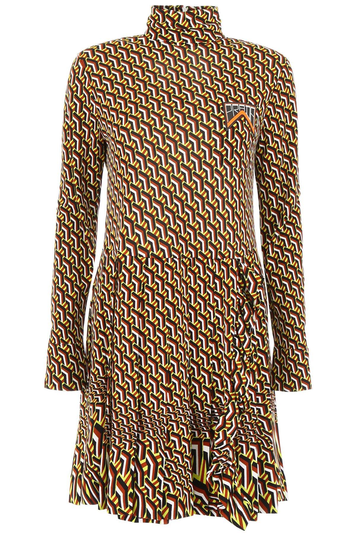 Prada Rubber High-neck Printed Dress - Save 49% - Lyst