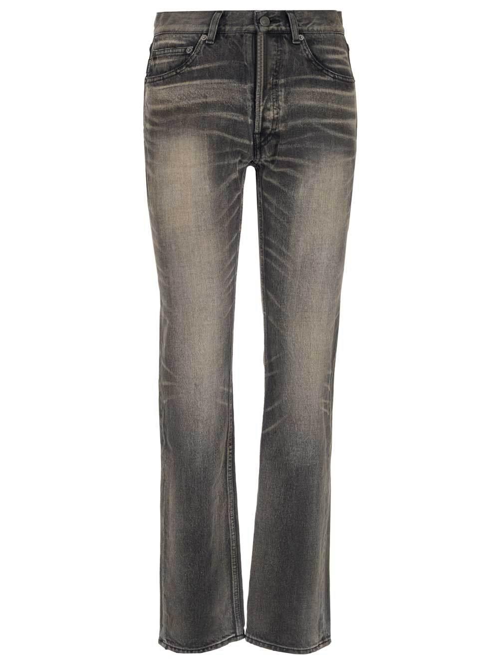 Balenciaga Denim Faded Jeans in Black - Lyst
