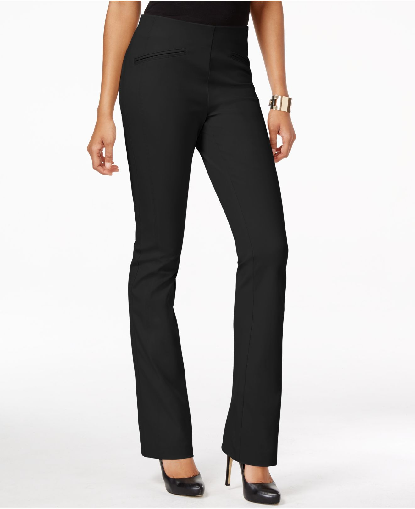 Inc international concepts Pull-on Slim Flared Pants, Only At Macy's in ...