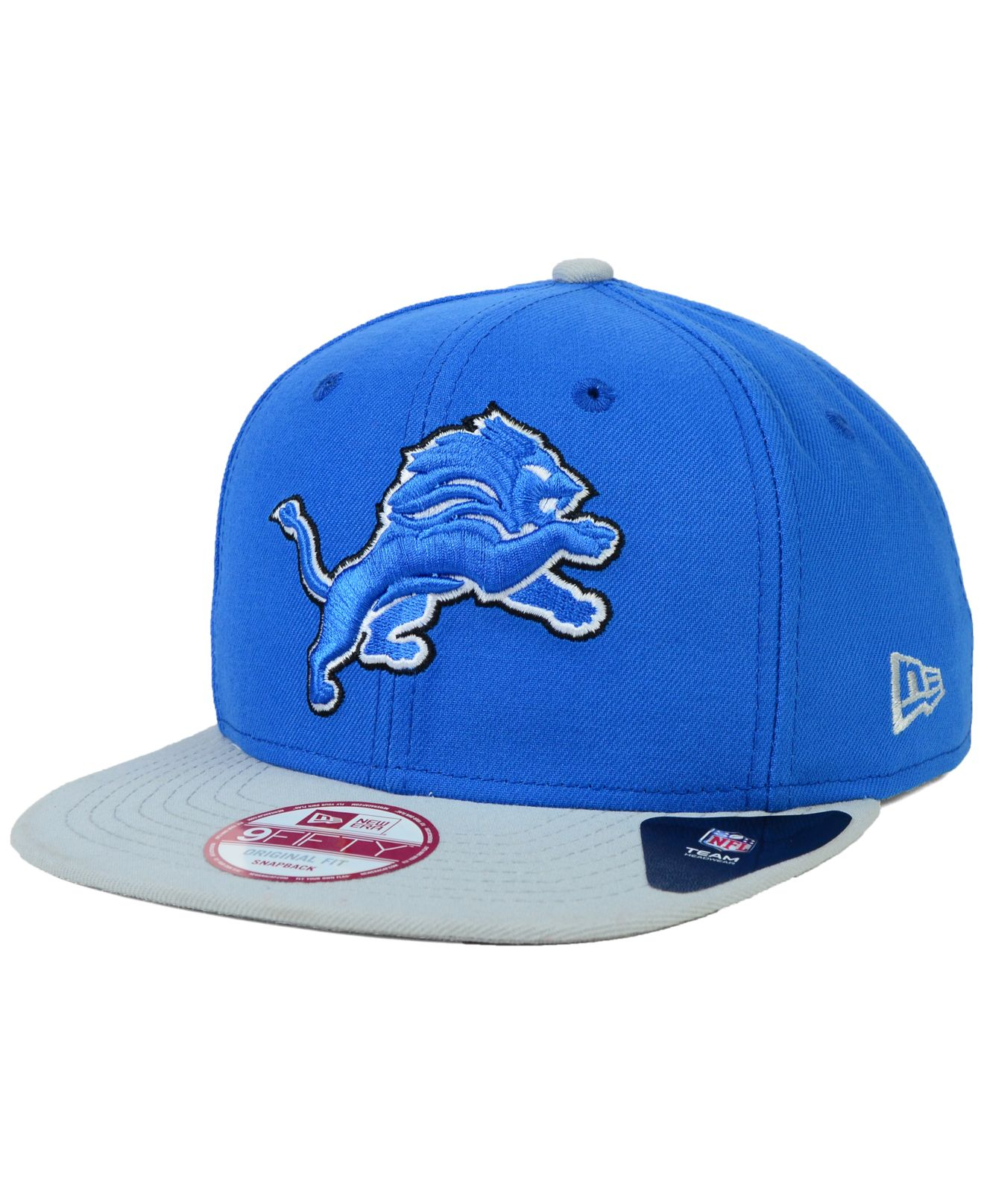 New Era Detroit Lions 9Fifty Snapback Cap in Blue for Men | Lyst