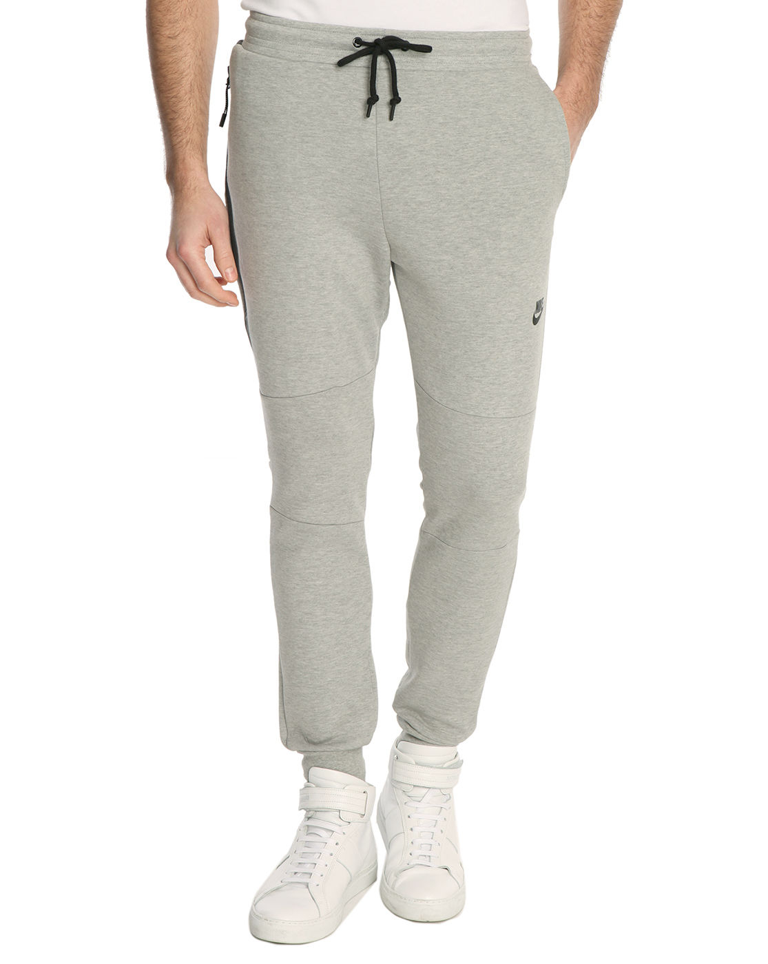 grey nike sweatpants slim fit