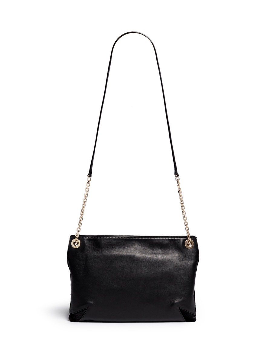 Lyst - Jimmy choo 'alexia' Convertible Chain Velvet Shoulder Bag in Black