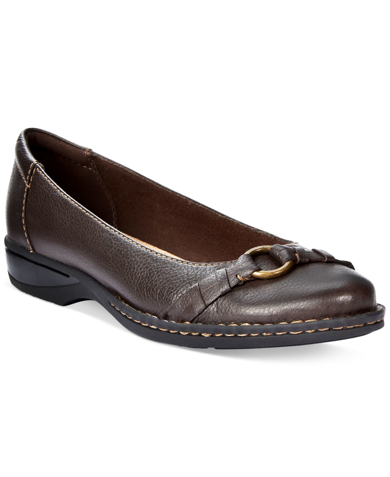 Lyst Clarks Collection Womens Pegg Alba Flats In Brown
