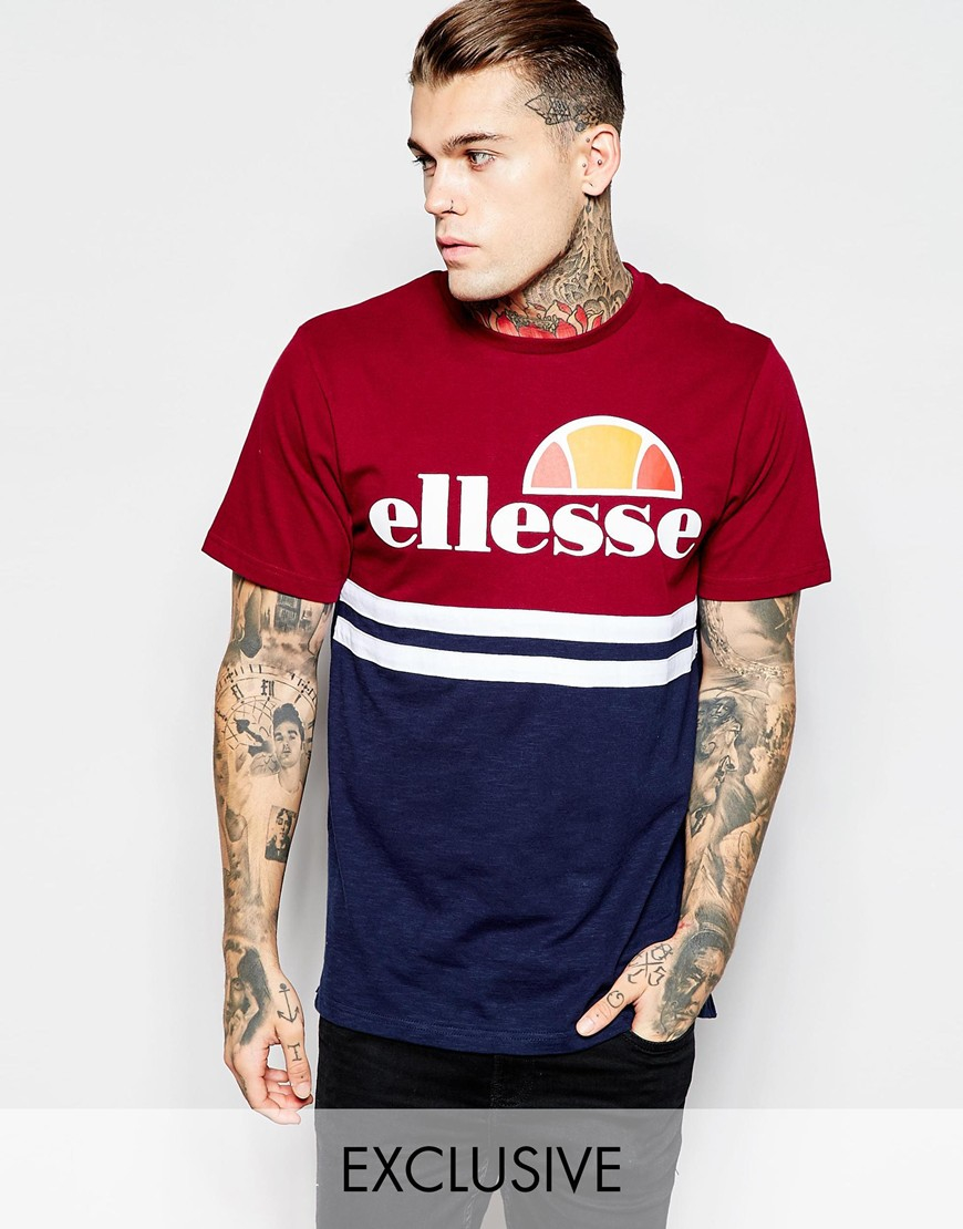 Lyst - Ellesse T-shirt With Slub Panel in Blue for Men