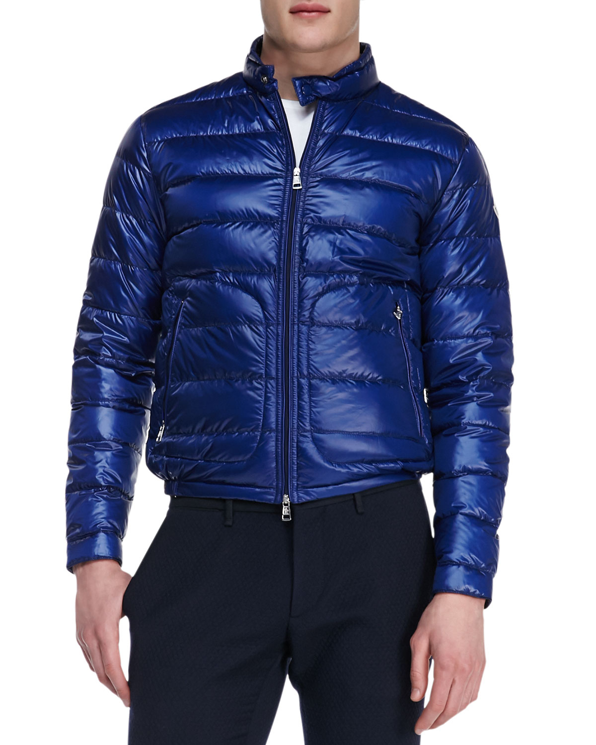 Lyst - Moncler Acorus Lightweight Puffer Jacket Blue in Blue for Men