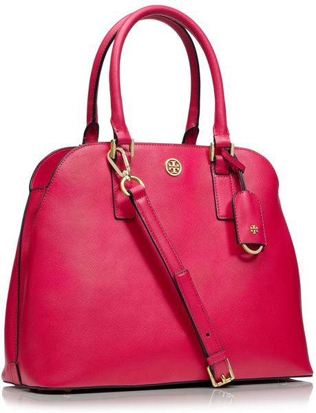 Tory Burch Robinson Open Dome Satchel in Red (NEW CARNIVAL) | Lyst