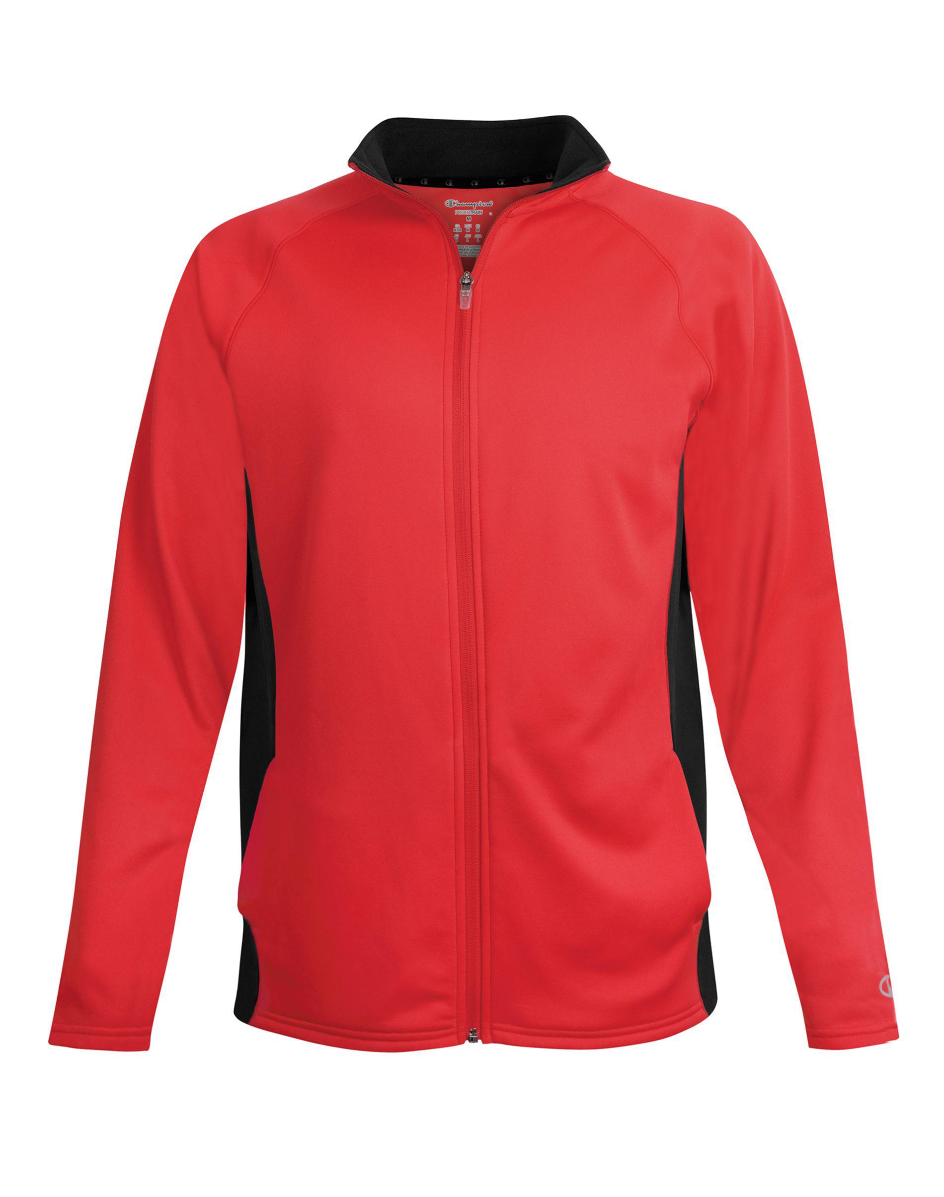 Lyst Champion Performance Fleece Full Zip Jacket In Red For Men