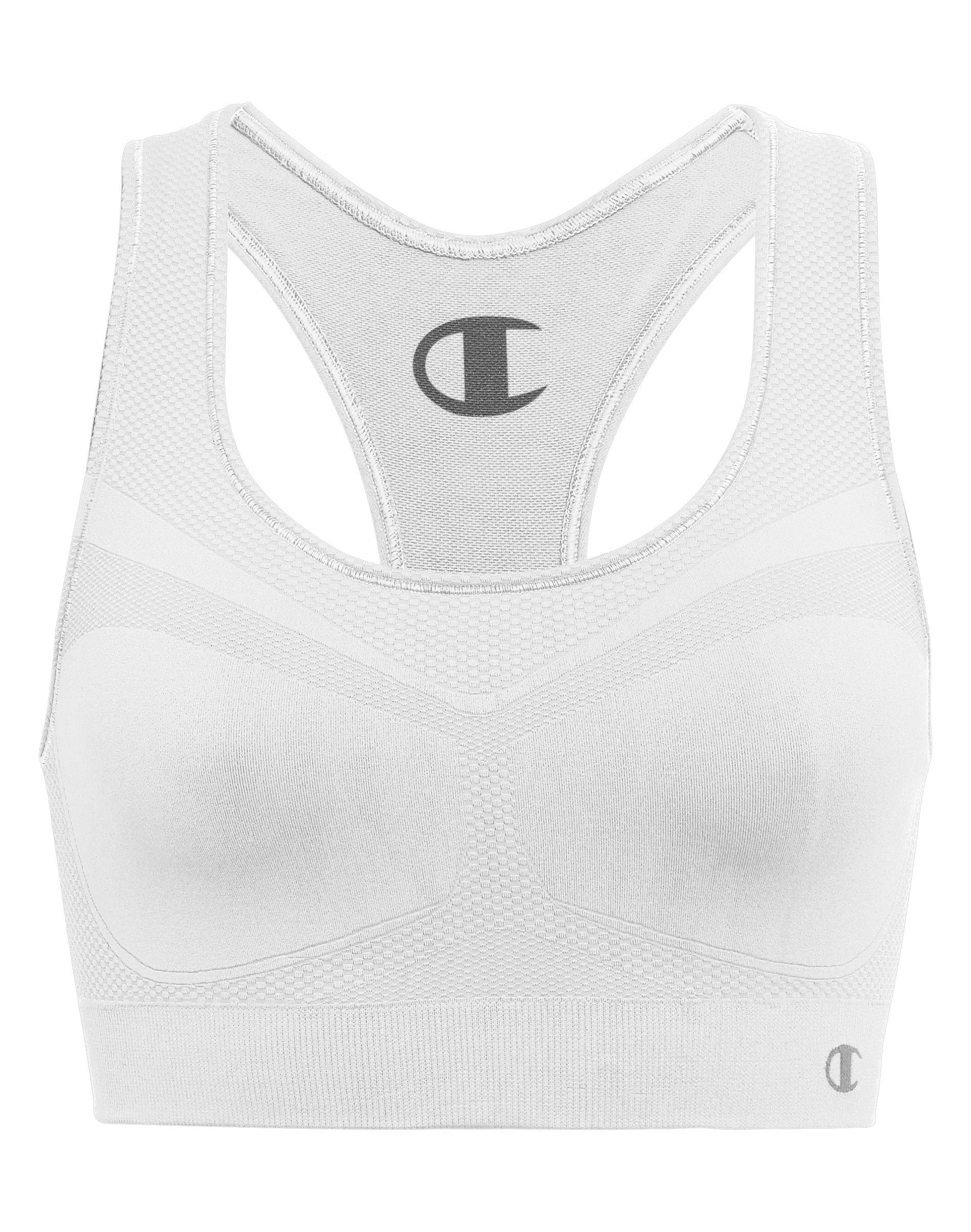 Champion Synthetic The Infinity Racerback Sports Bra in White - Lyst